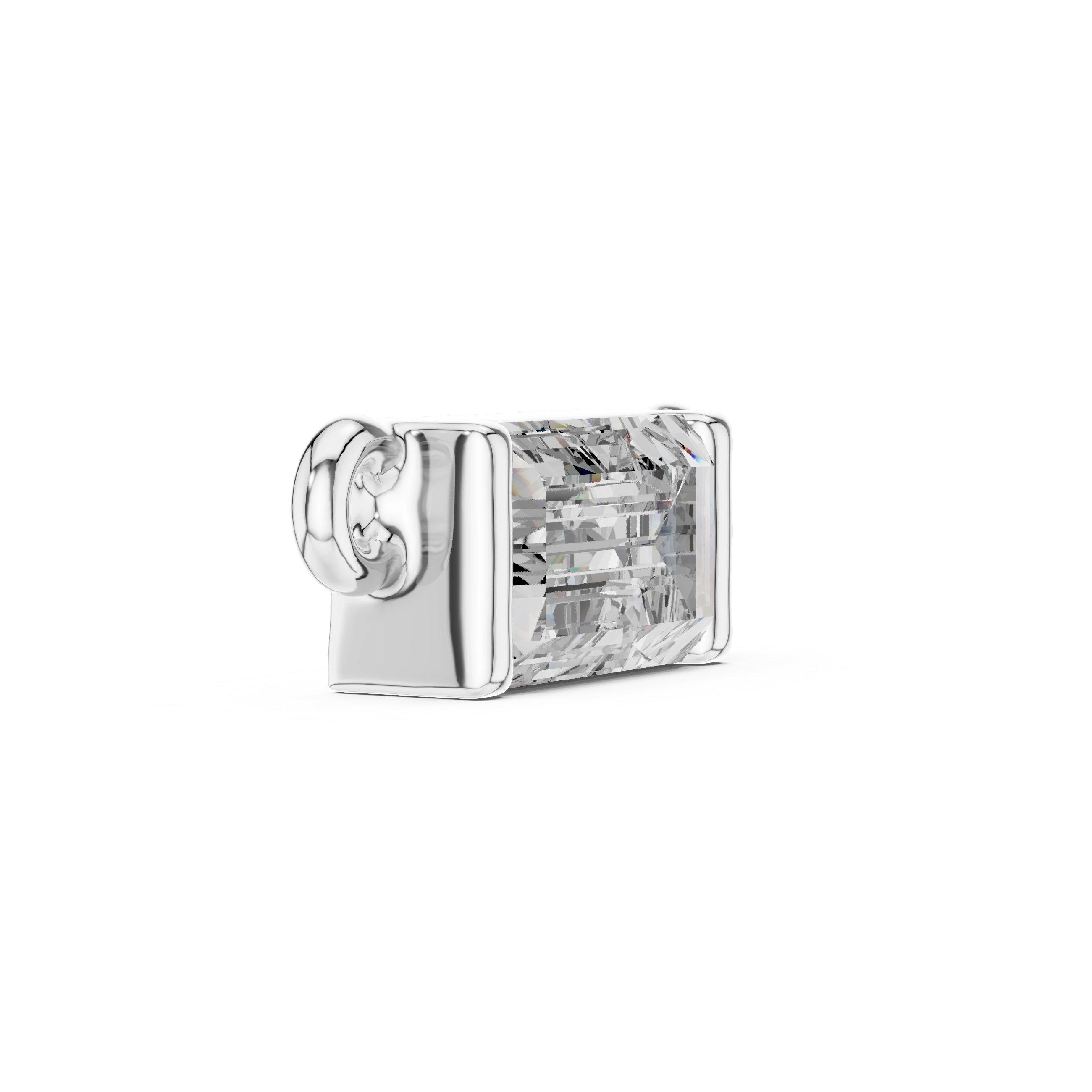MJP01 - Minimalist Floating Emerald Stone Charm