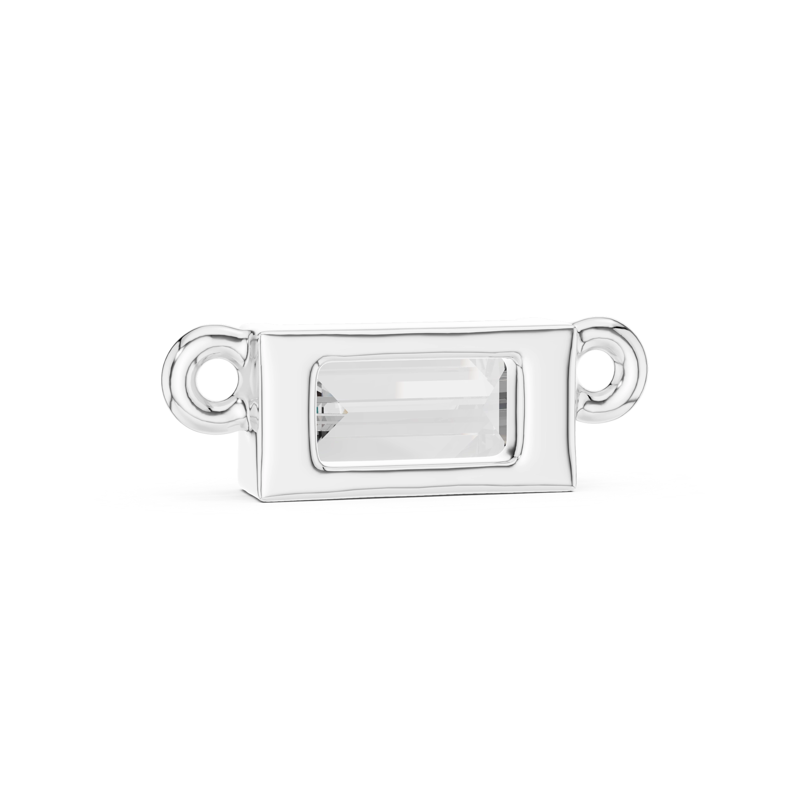 MJP01 - Minimalist Floating Emerald Stone Charm