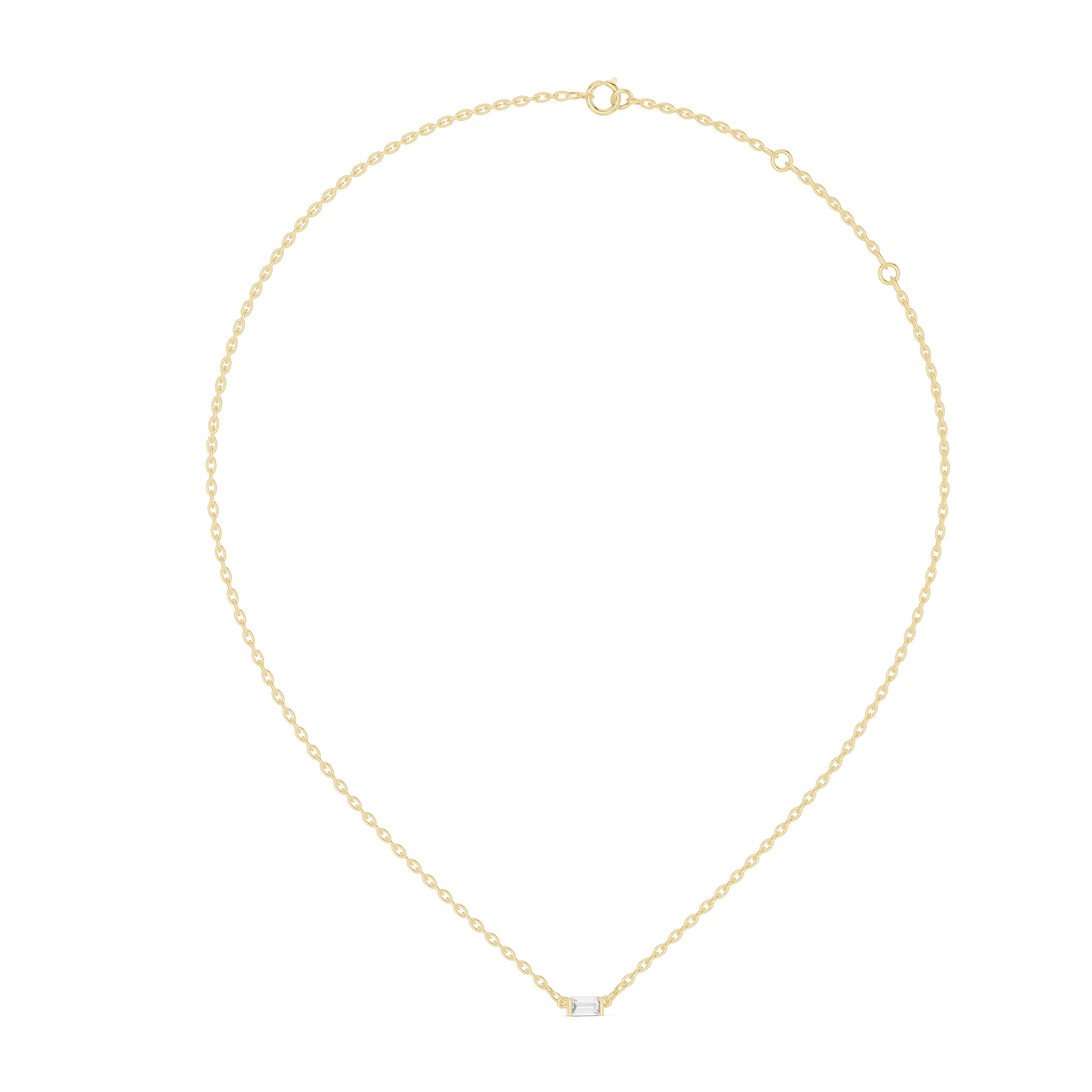 MJP01 - Minimalist Floating Emerald Stone Charm