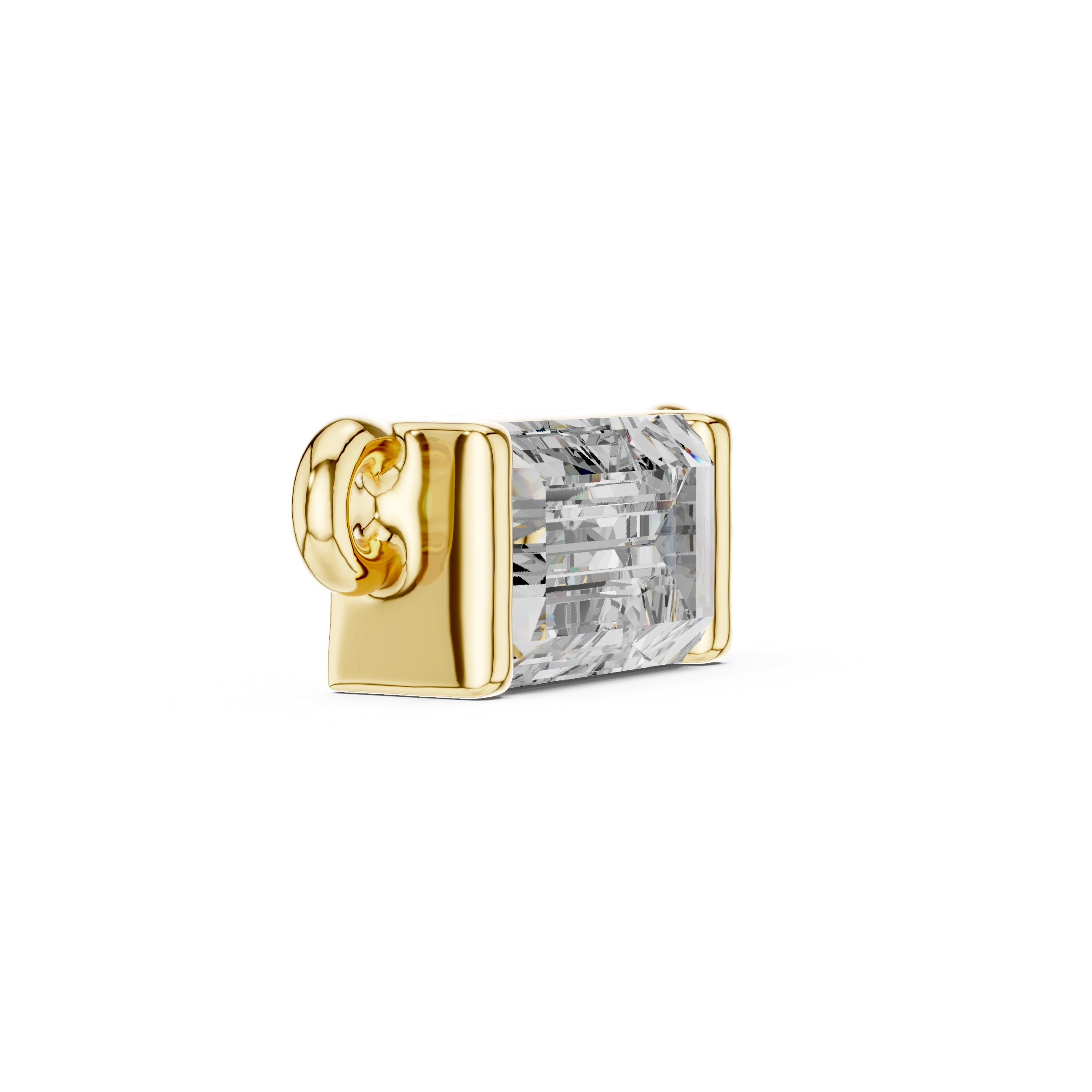 MJP01 - Minimalist Floating Emerald Stone Charm