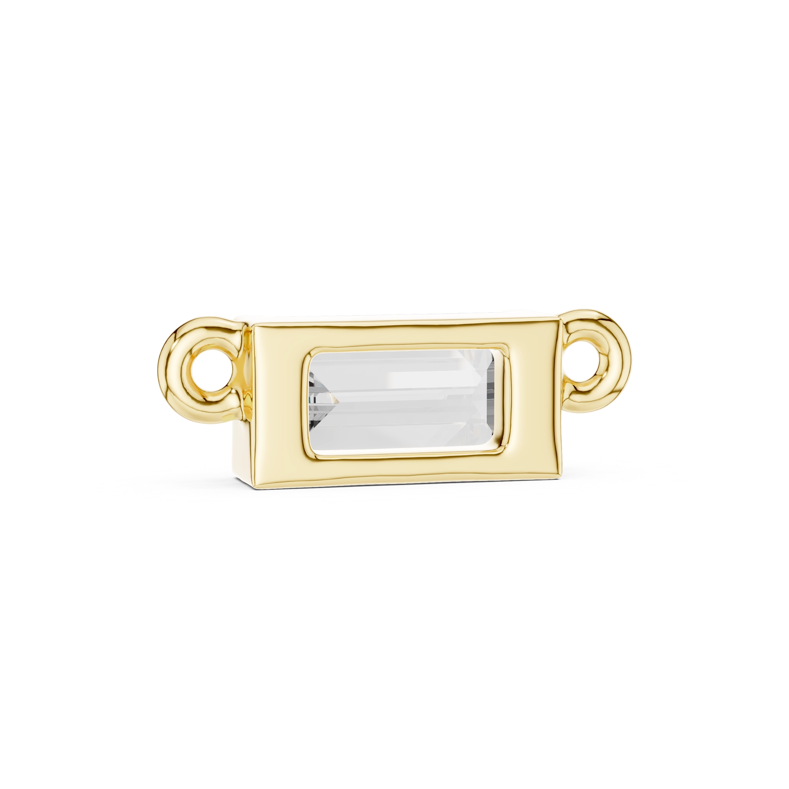 MJP01 - Minimalist Floating Emerald Stone Charm