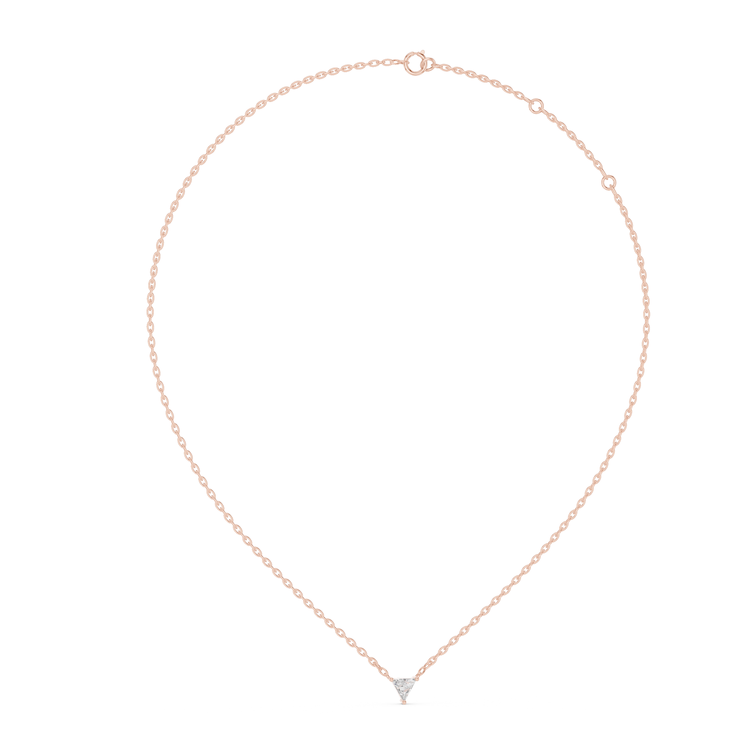 MJP02 - Horizontal Emerald-Cut Solitaire Necklace