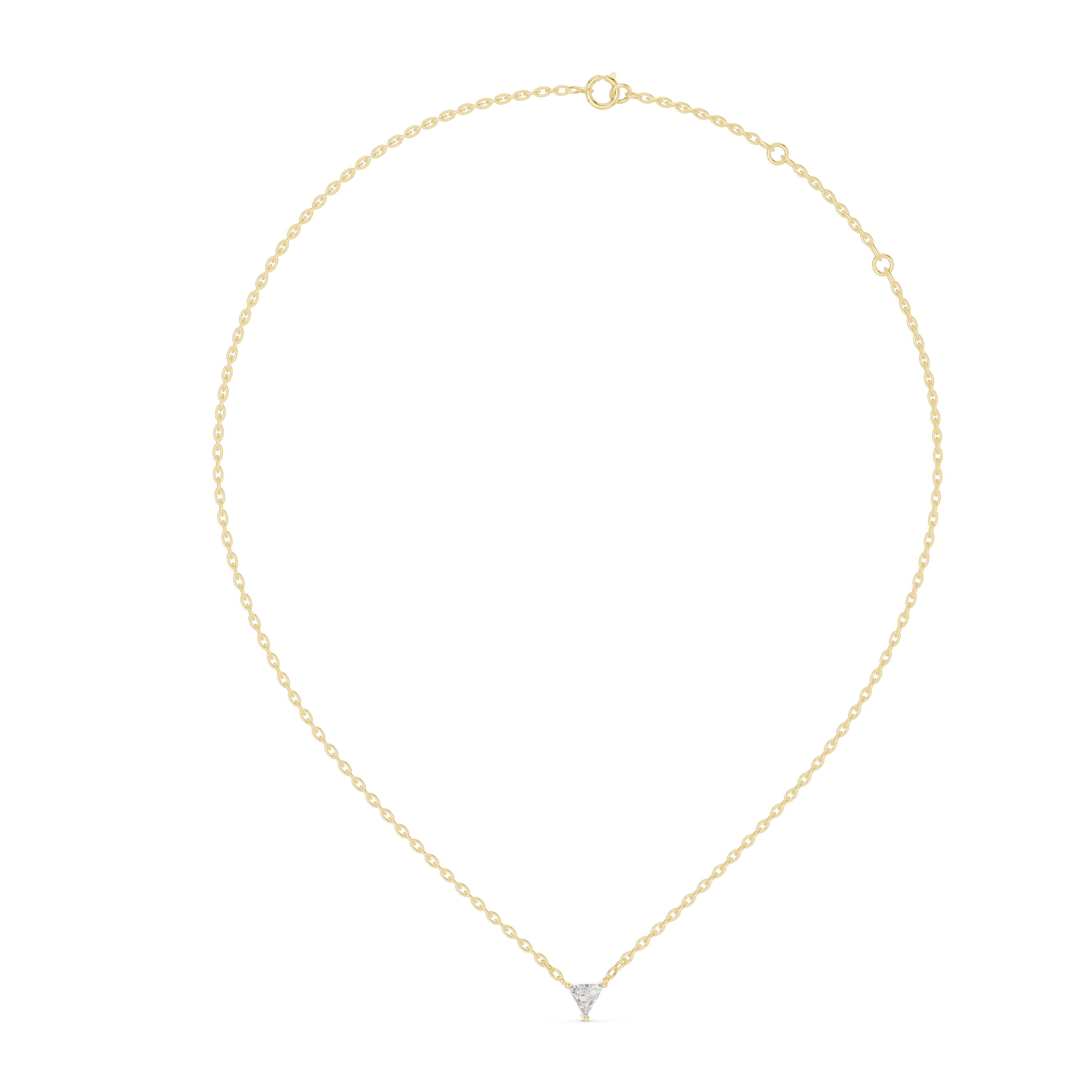 MJP02 - Horizontal Emerald-Cut Solitaire Necklace