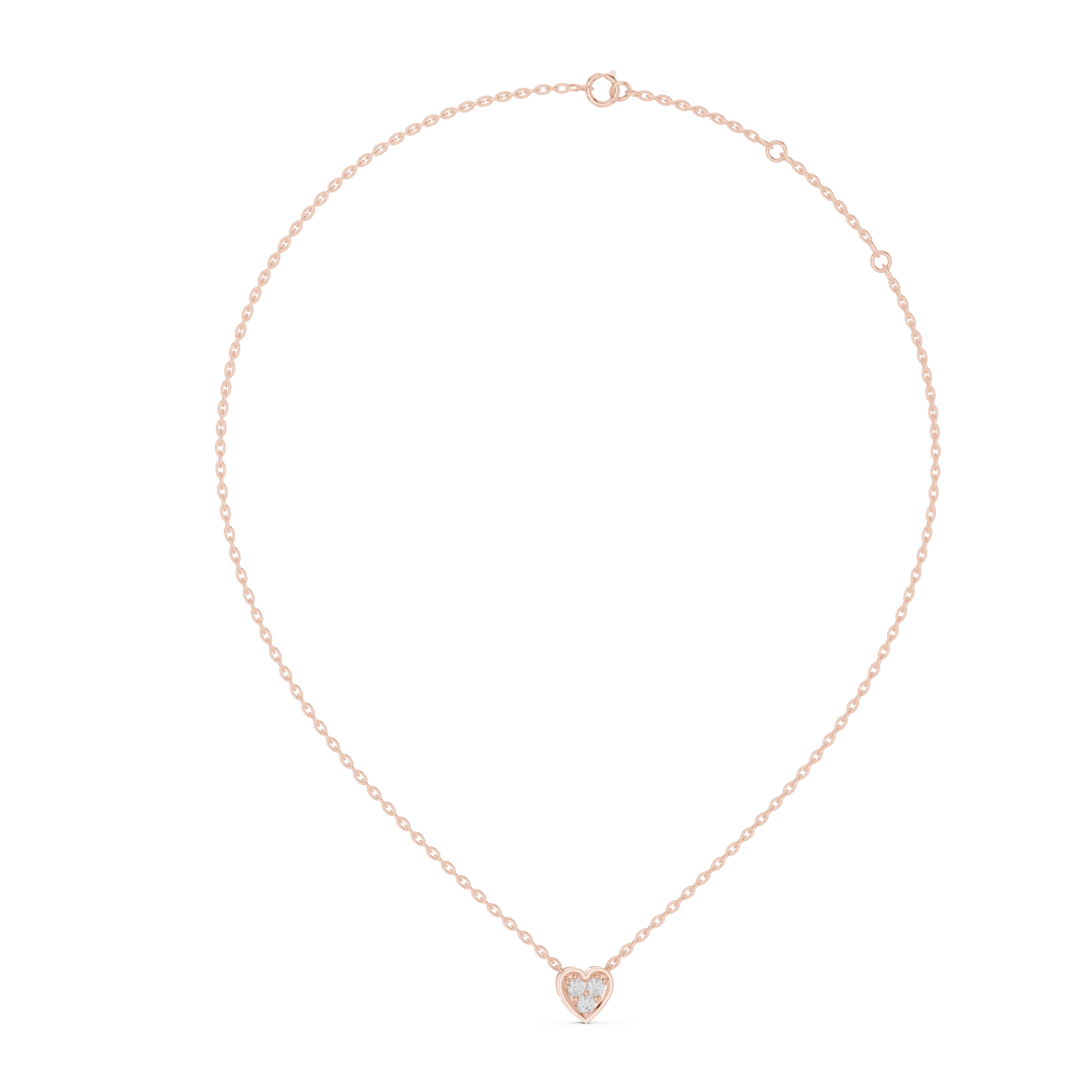 MJP06 - Heart-Shaped Trio Cluster Bezel Pendant