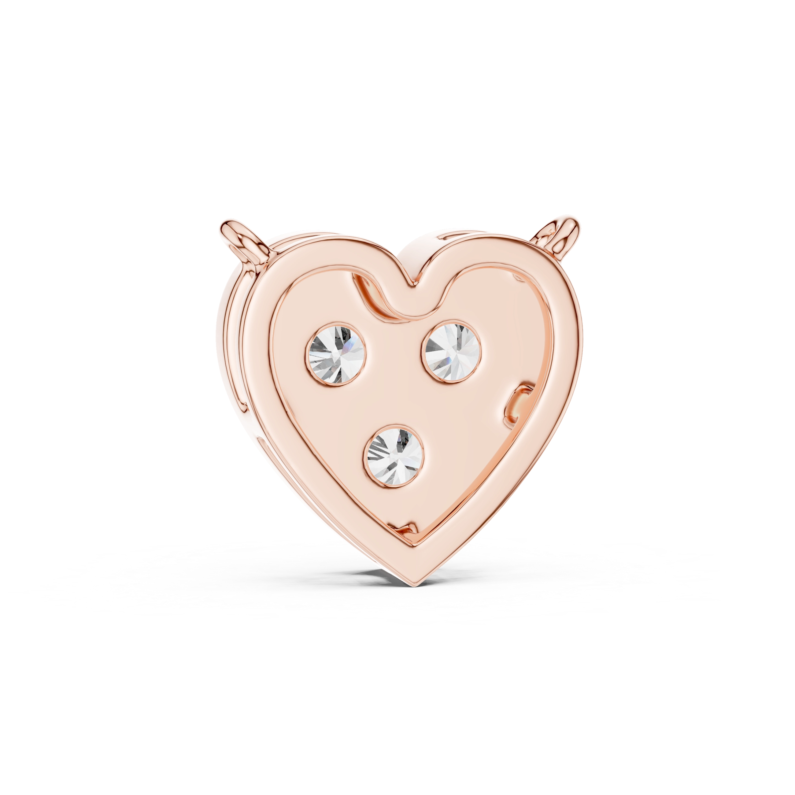 MJP06 - Heart-Shaped Trio Cluster Bezel Pendant