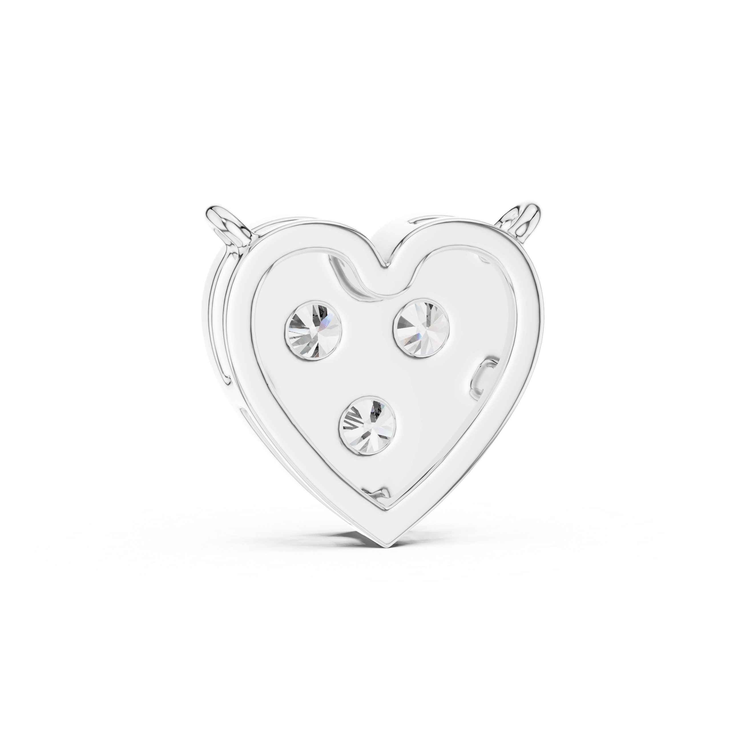 MJP06 - Heart-Shaped Trio Cluster Bezel Pendant