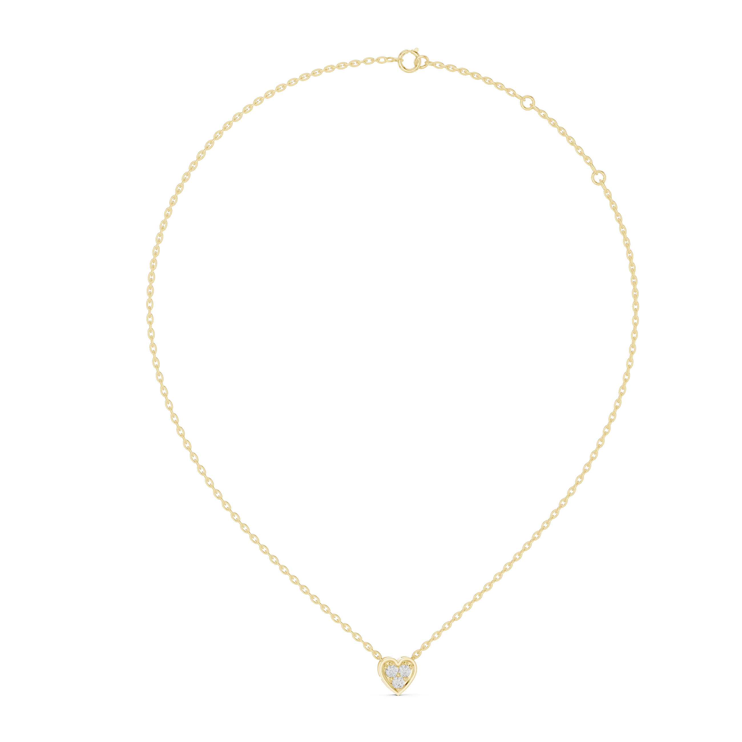 MJP06 - Heart-Shaped Trio Cluster Bezel Pendant