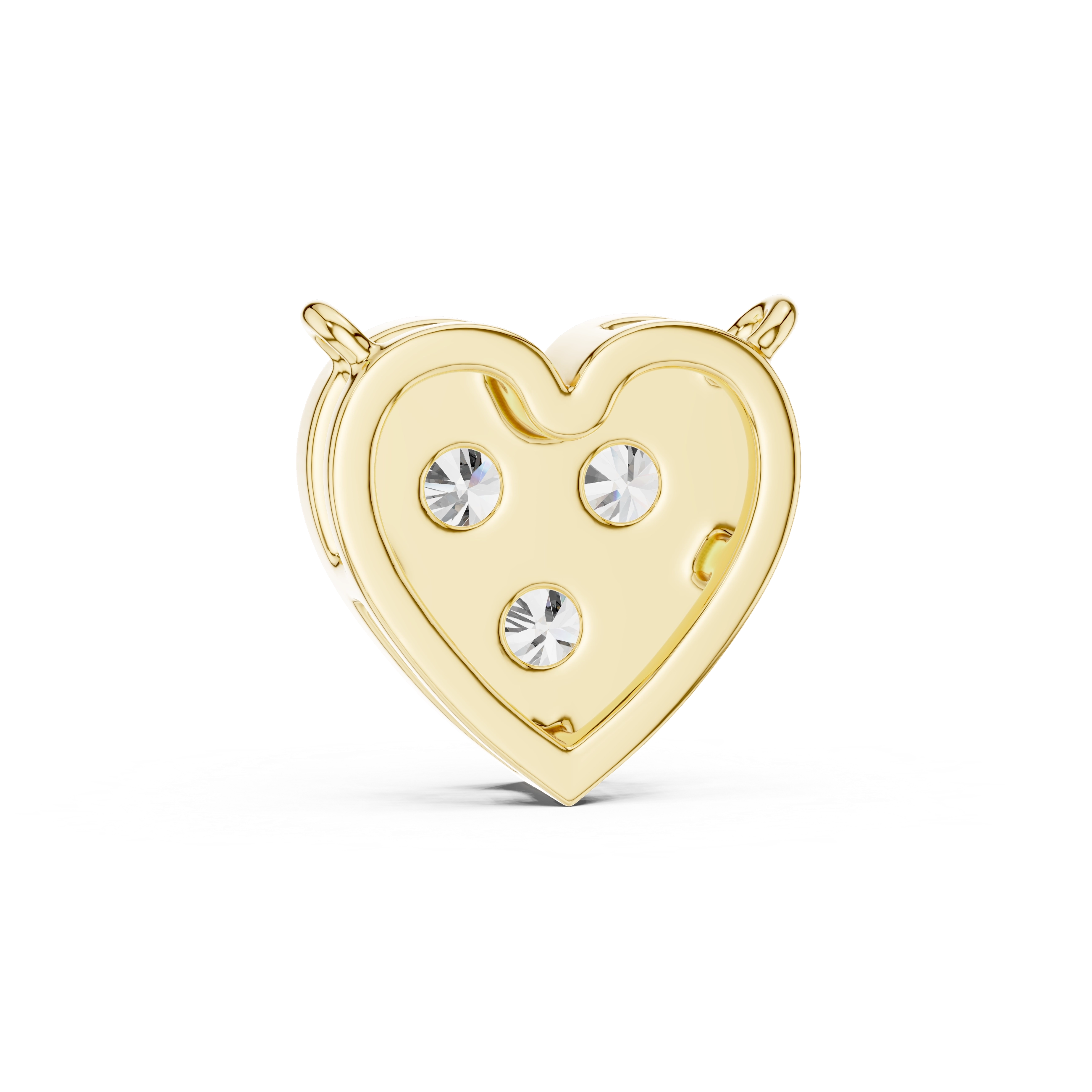 MJP06 - Heart-Shaped Trio Cluster Bezel Pendant