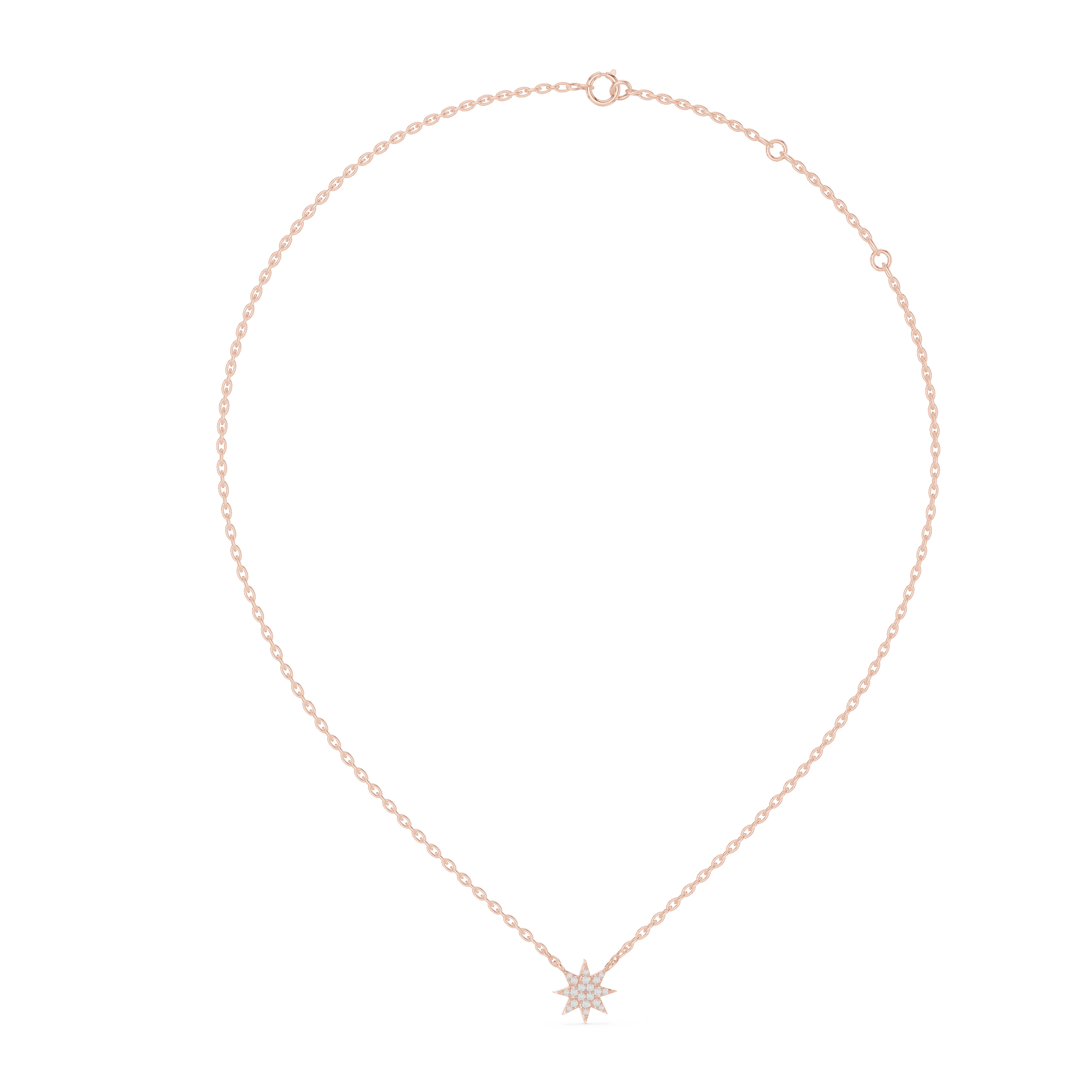 MJP010 - Eight-Point Starburst Diamond Pave Pendant