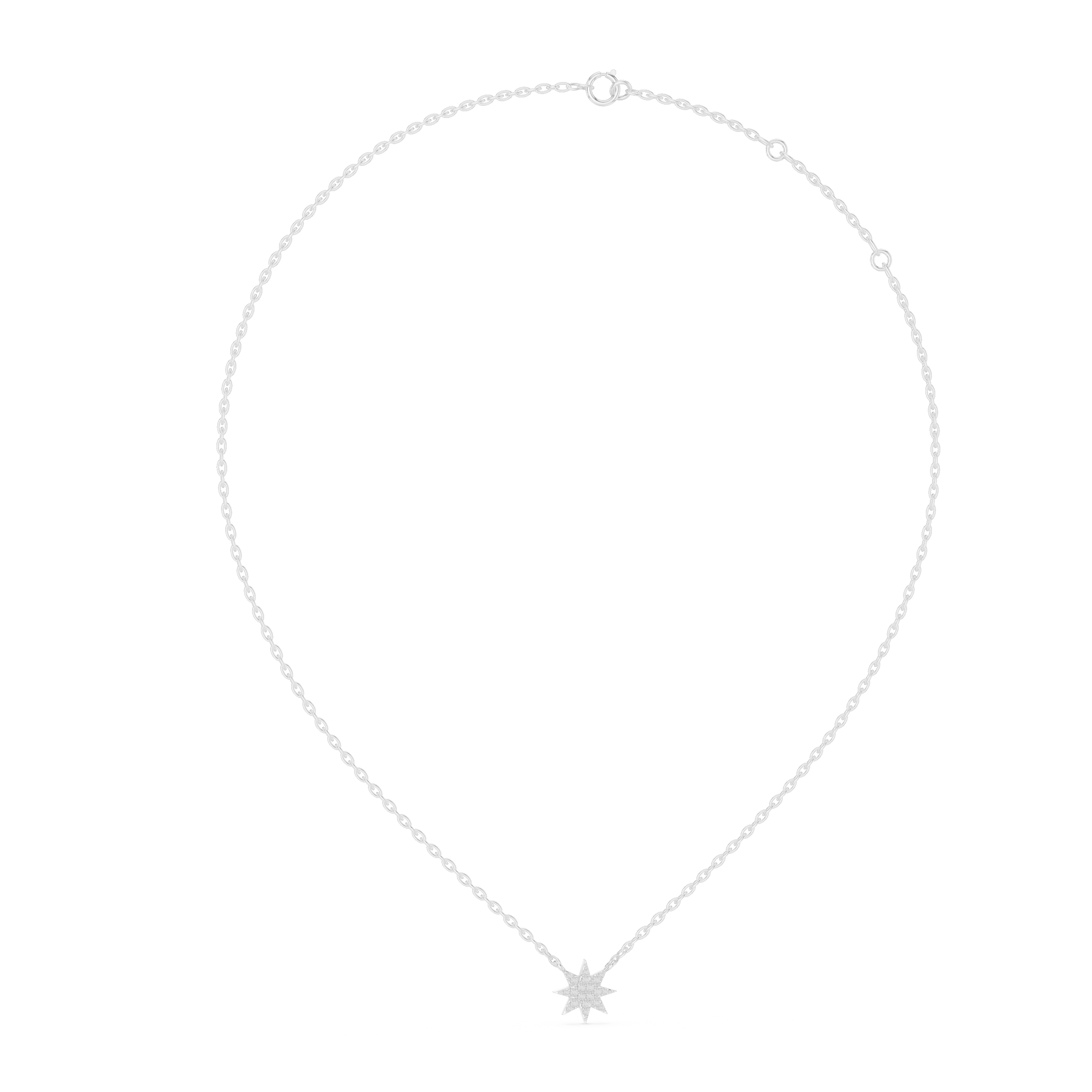 MJP010 - Eight-Point Starburst Diamond Pave Pendant