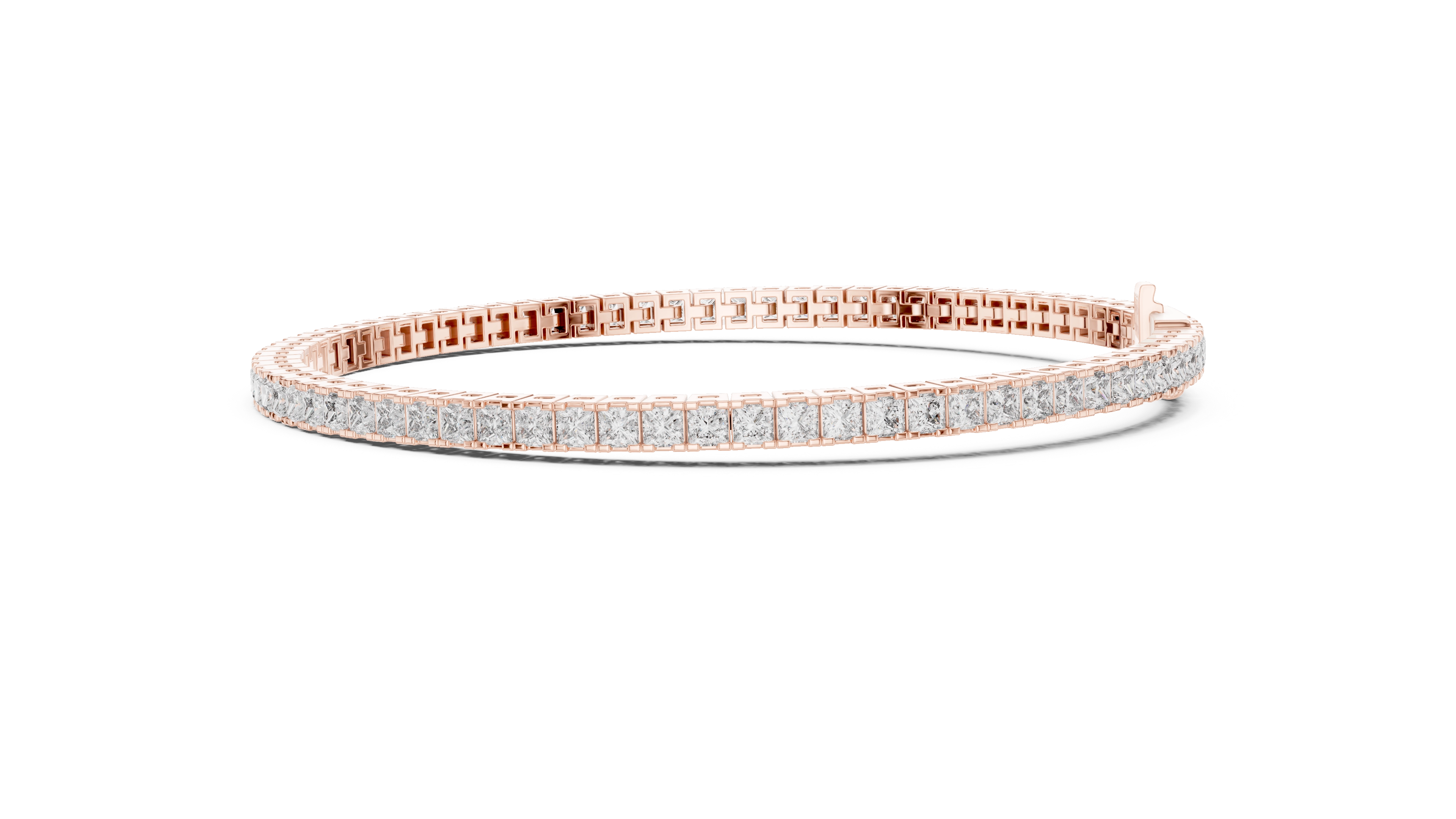MJBR02 - Princess Cut Channel Tennis Bracelet