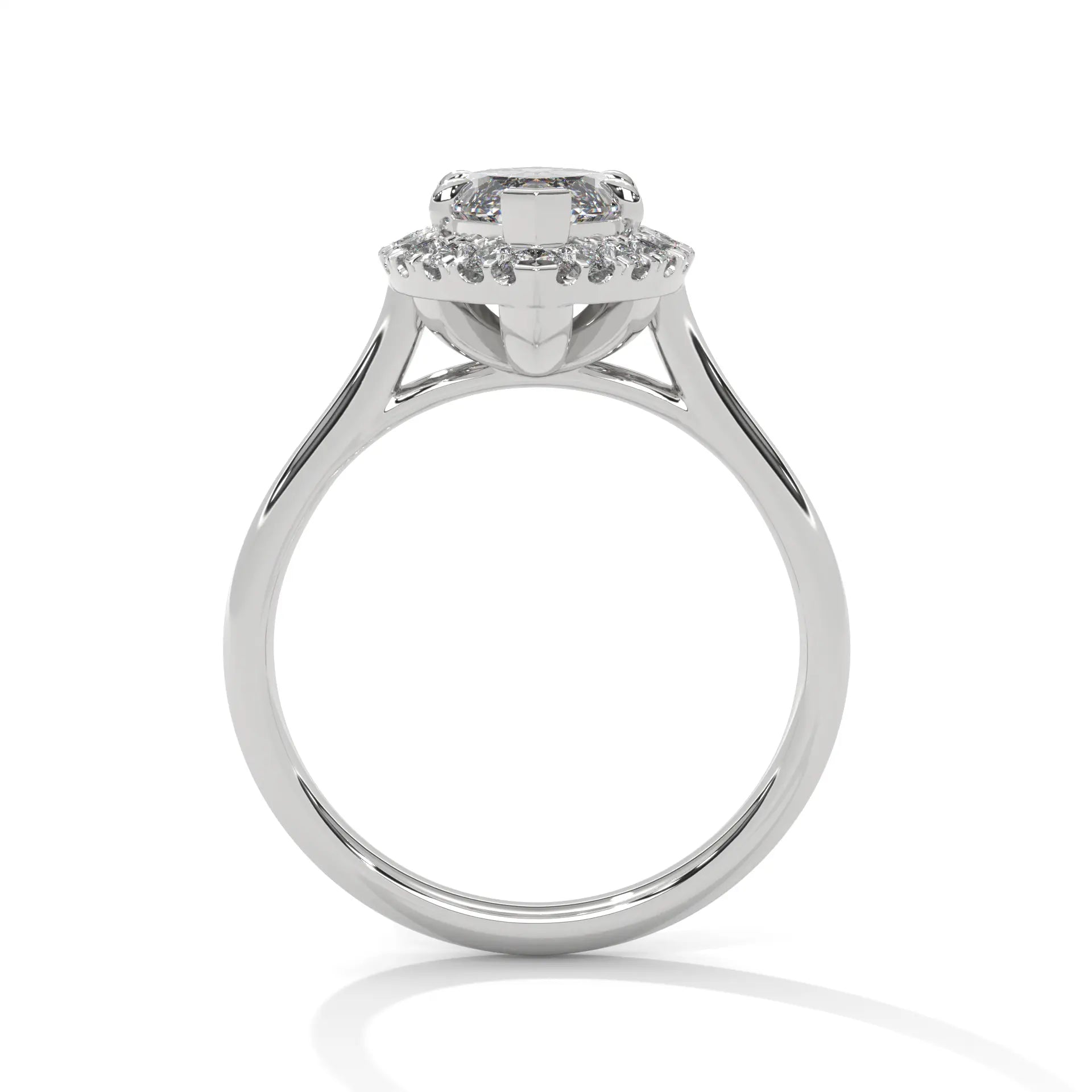 MJBS47 - Marquise Cut Classic Halo Engagement Ring