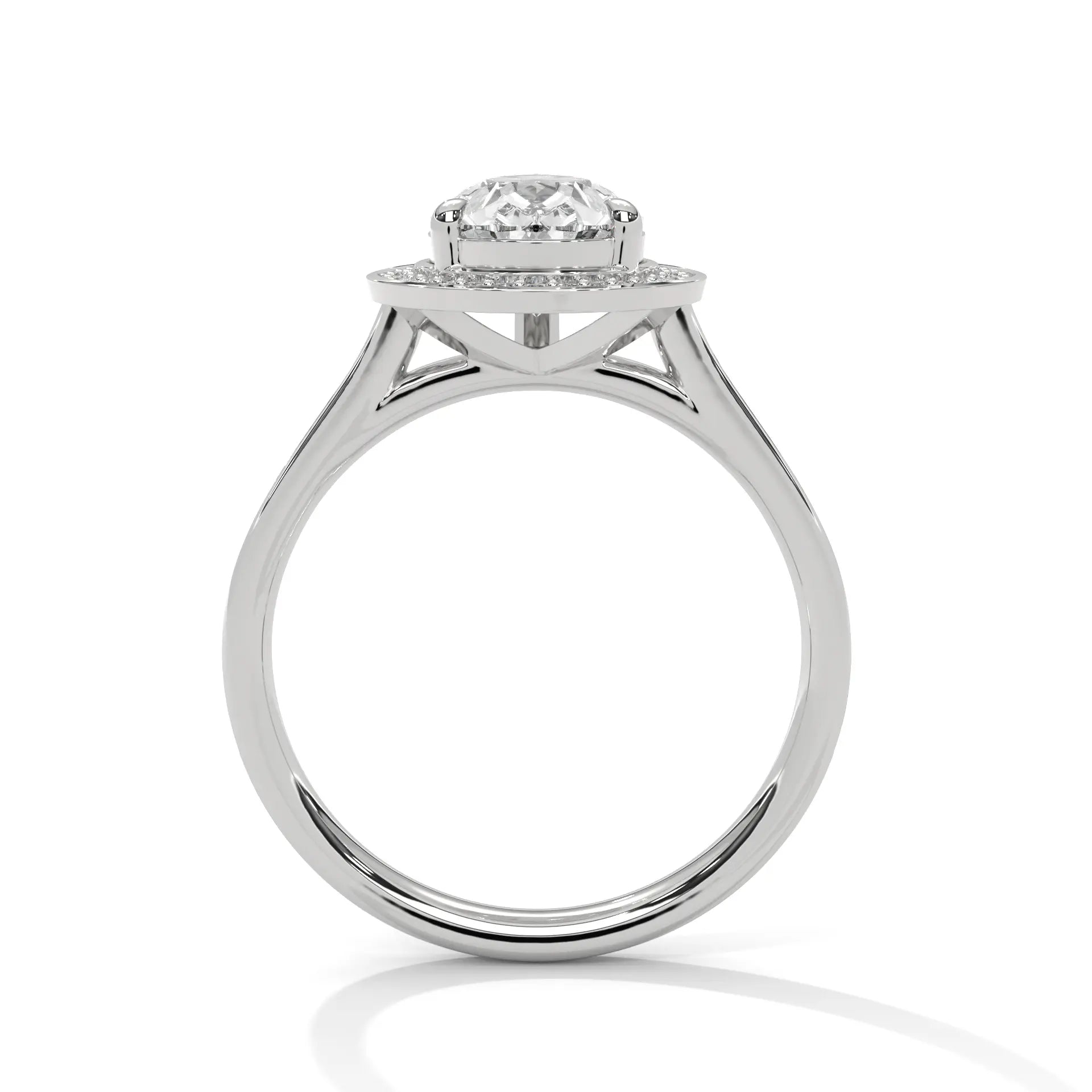 MJBS5 - Pear Shaped Double Halo Statement Ring