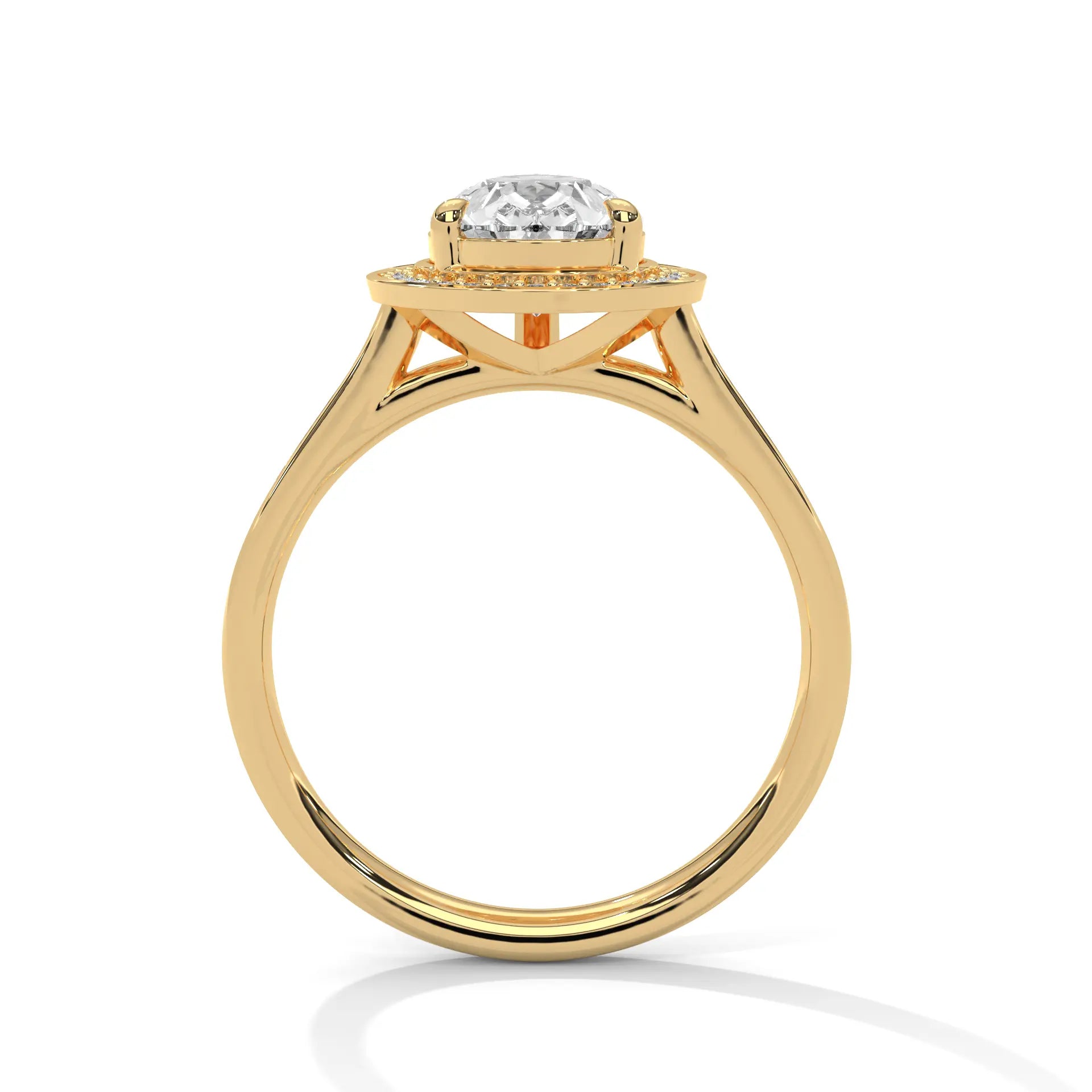 MJBS5 - Pear Shaped Double Halo Statement Ring