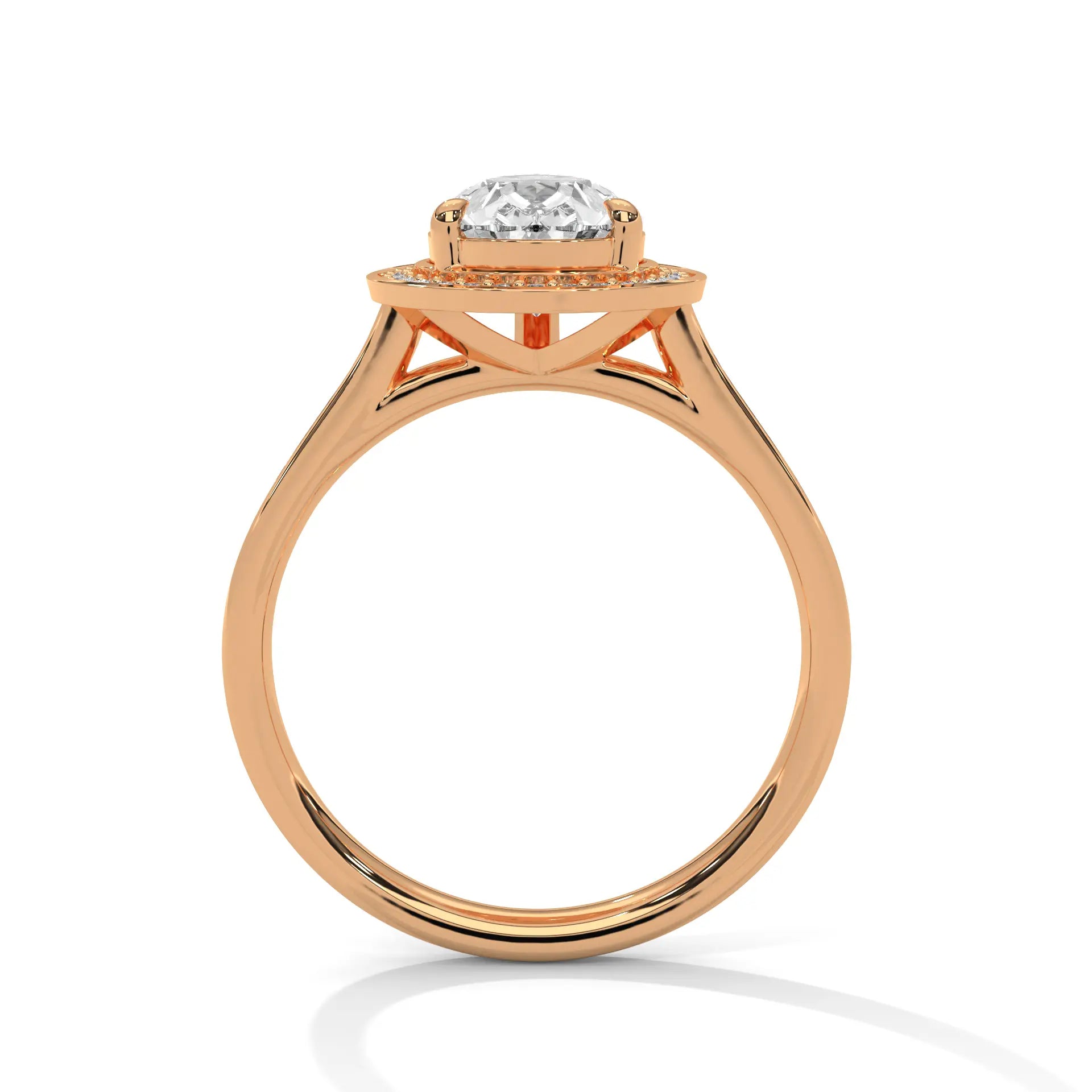 MJBS6 - Multi-Row Teardrop Framing Pave Accent Ring