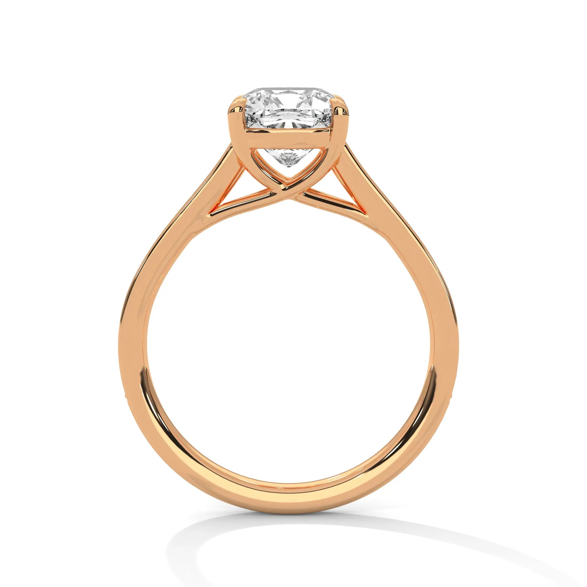 MJBS20 - Cushion Cut Solitaire Engagement Ring with Delicate Accents