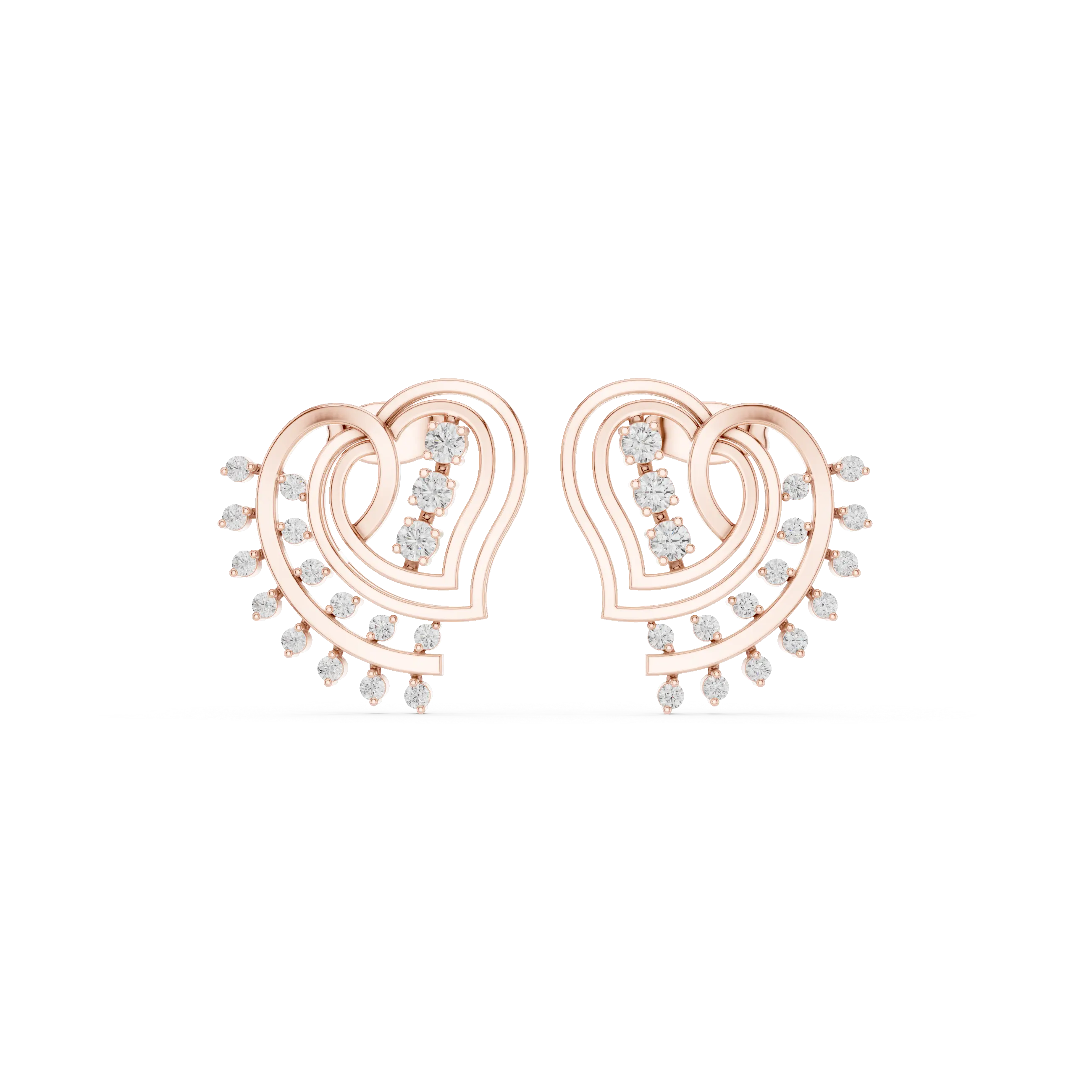 MJER65 - Whimsical Love Motif Stud Earrings