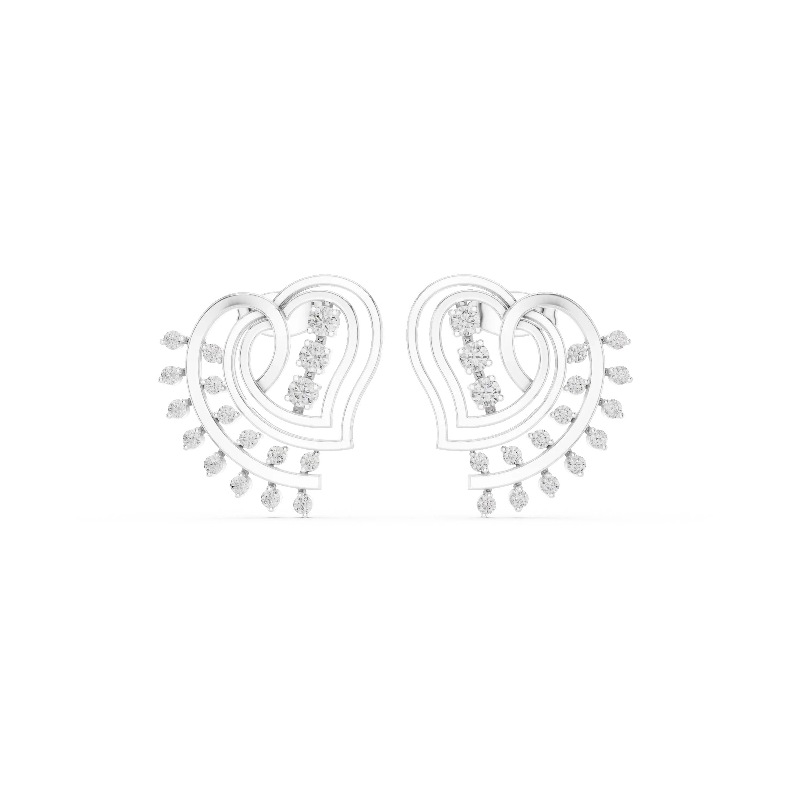 MJER65 - Whimsical Love Motif Stud Earrings