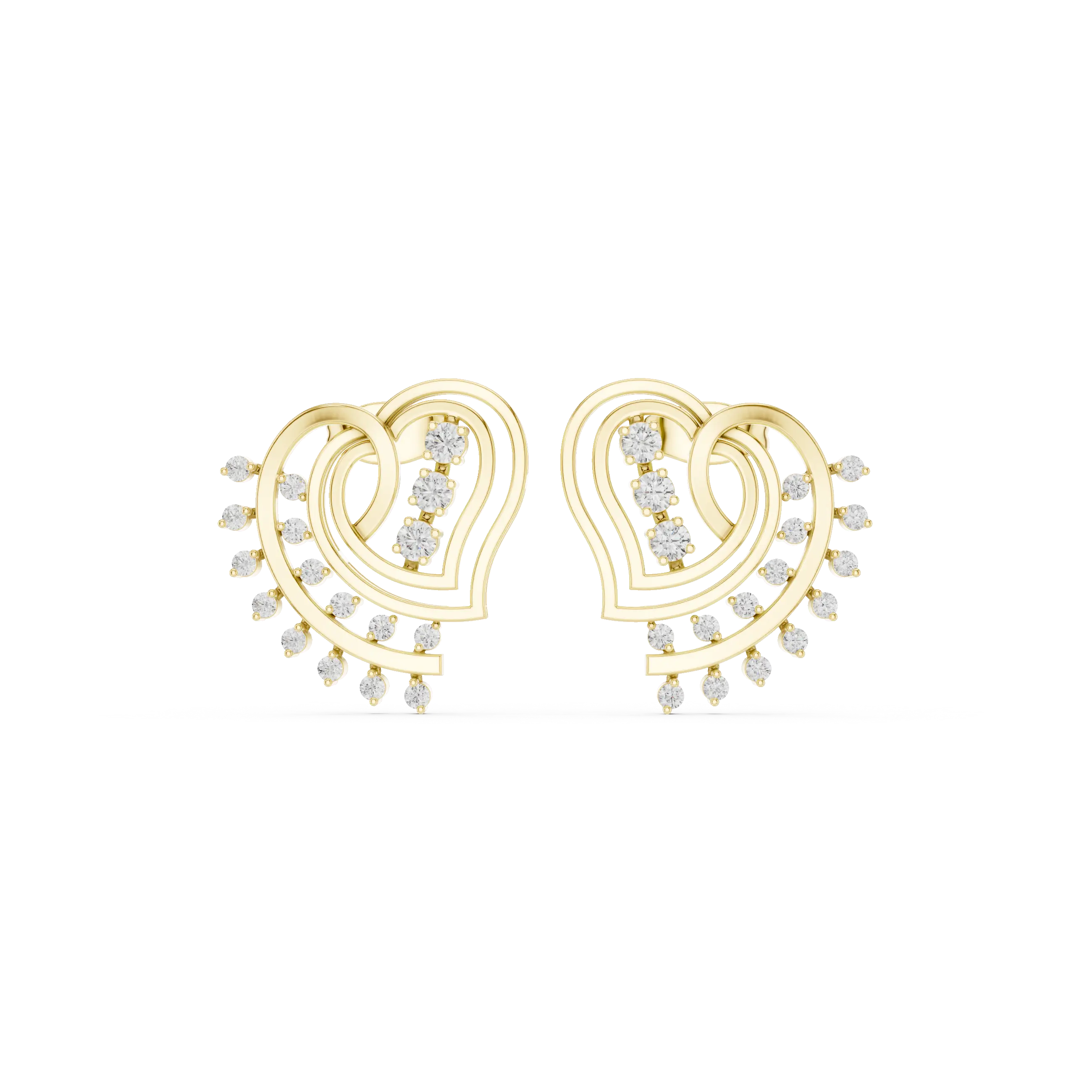 MJER65 - Whimsical Love Motif Stud Earrings