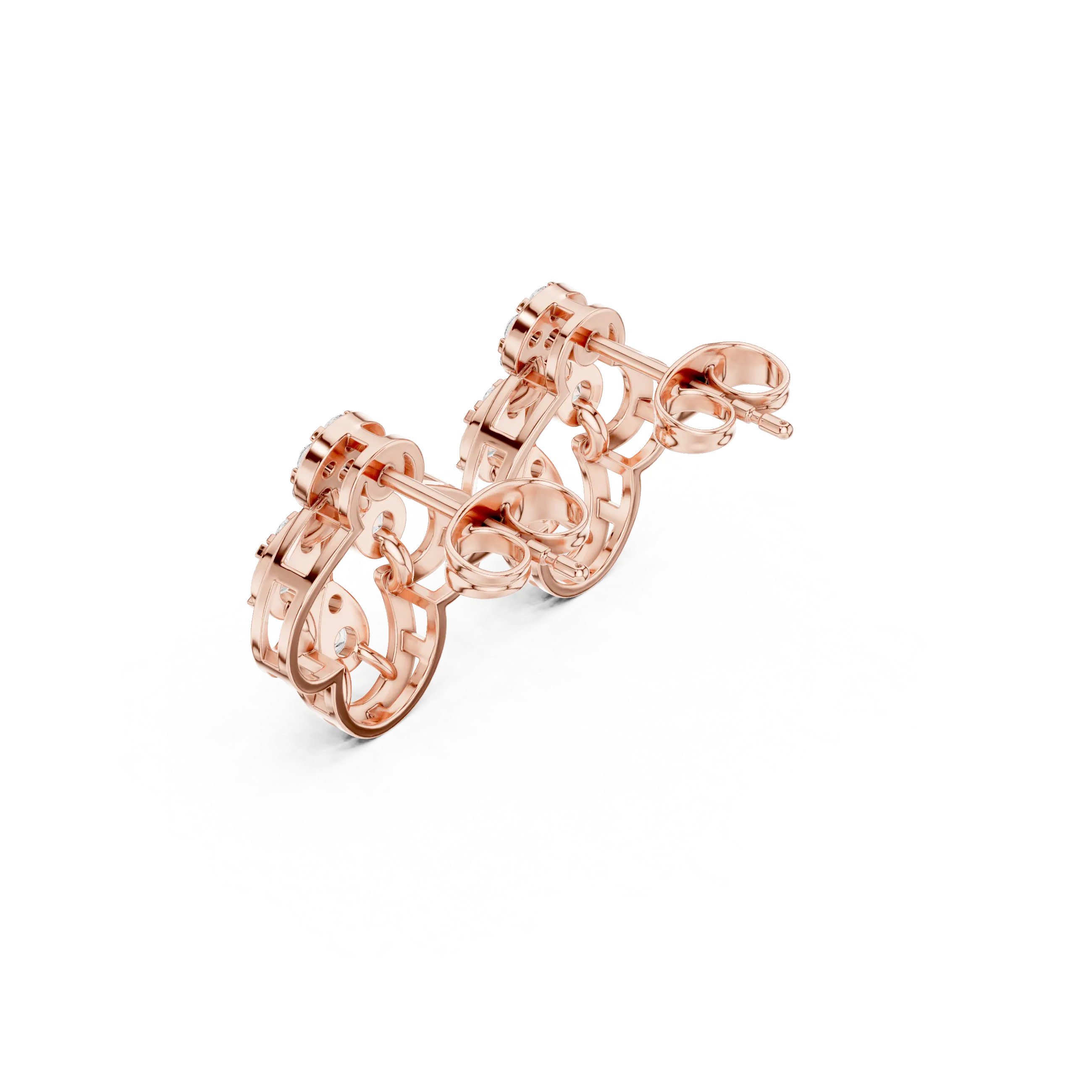 MJER67 - Floral Coronet Sparkling Post Earrings