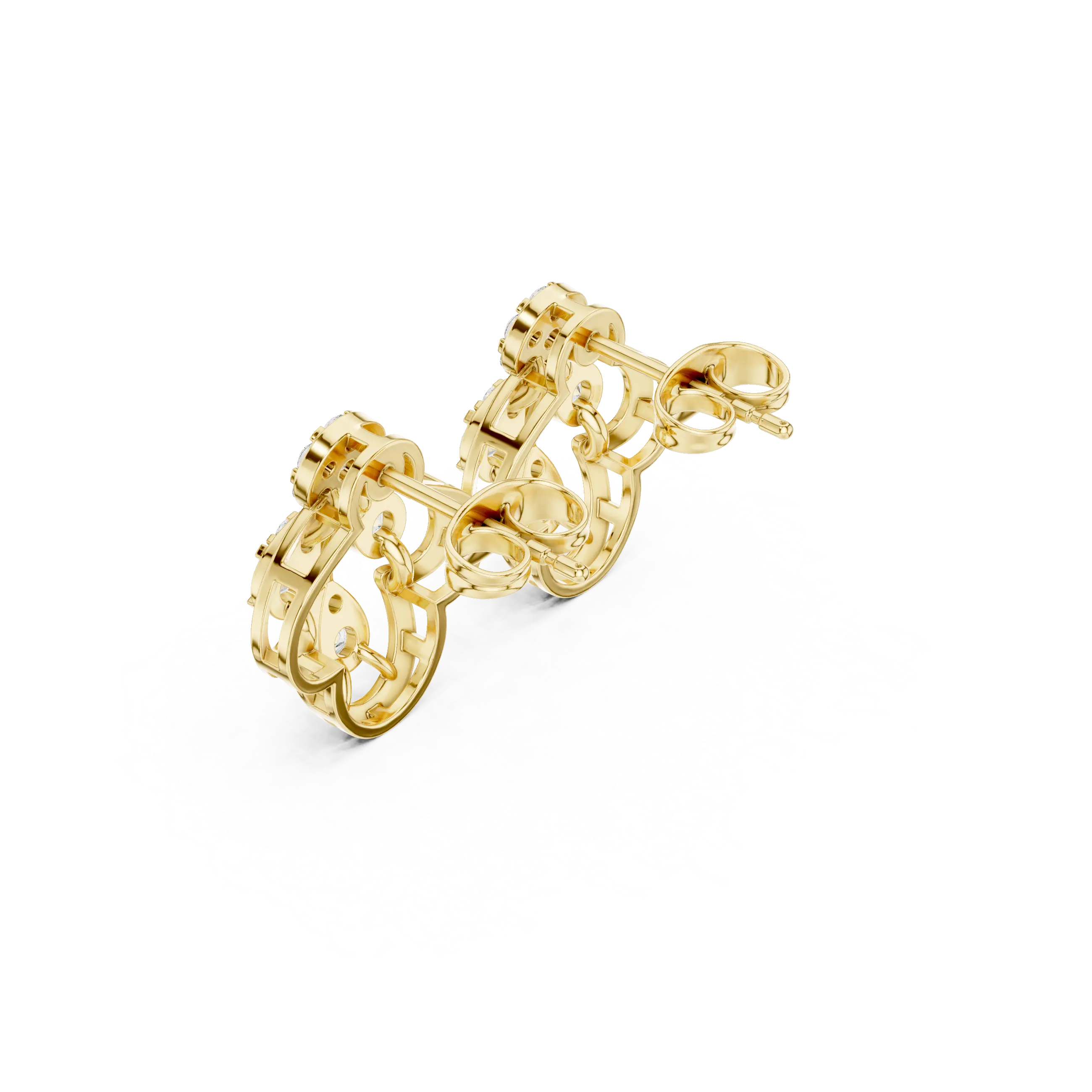 MJER67 - Floral Coronet Sparkling Post Earrings