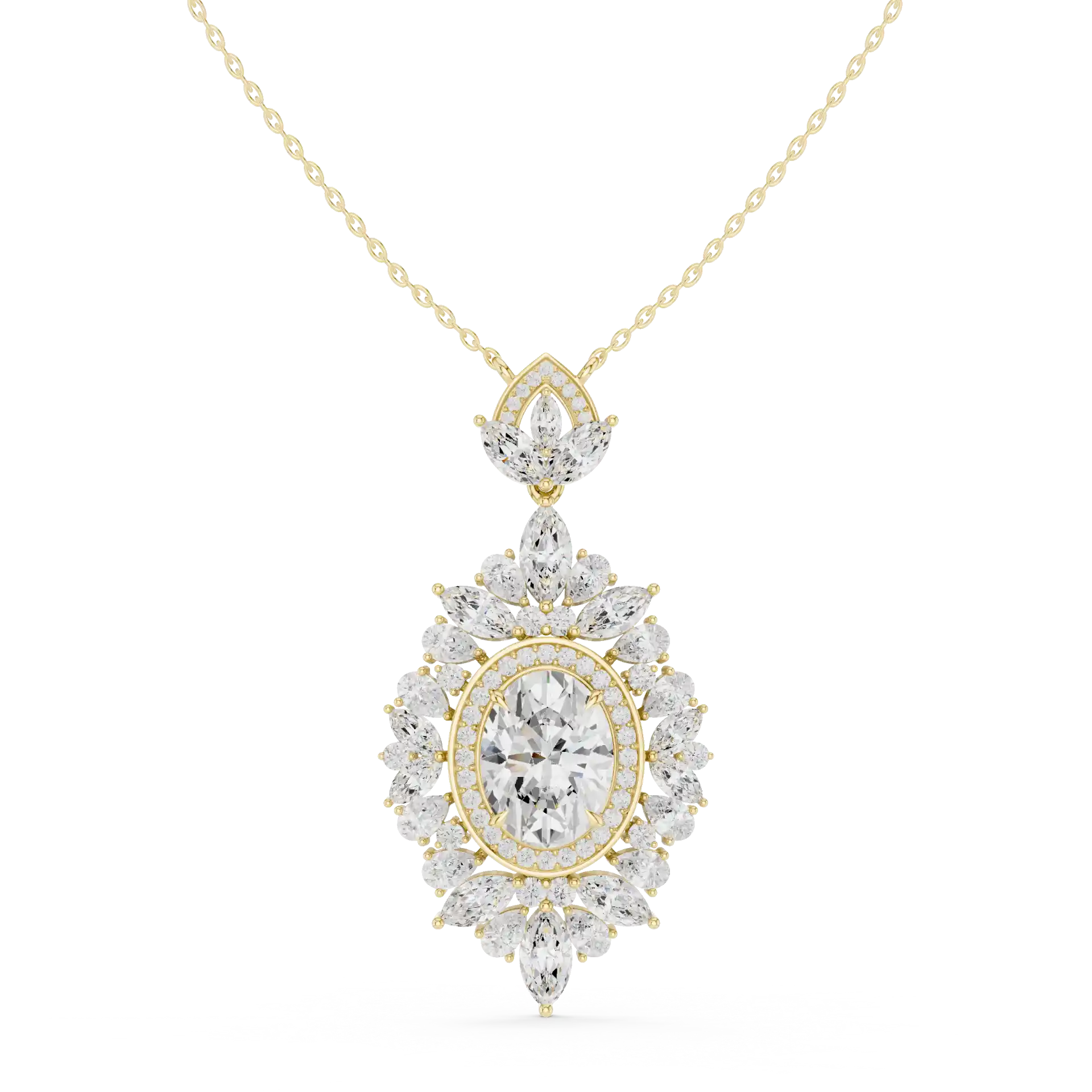 MJP20 - Royal Diamond Corona Grand Medallion Drop
