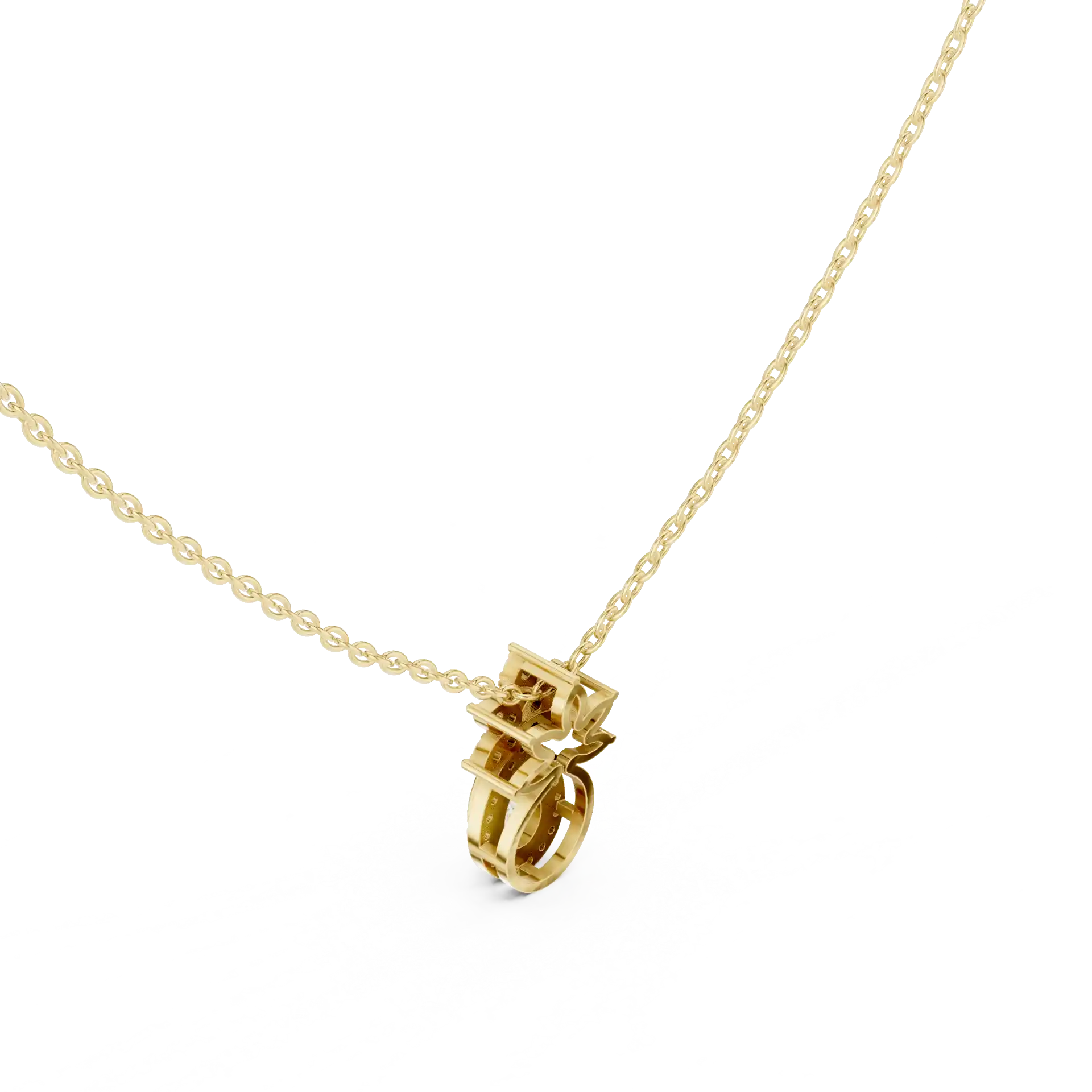 MJP21 - Shimmering Pear Petal Drop Necklace