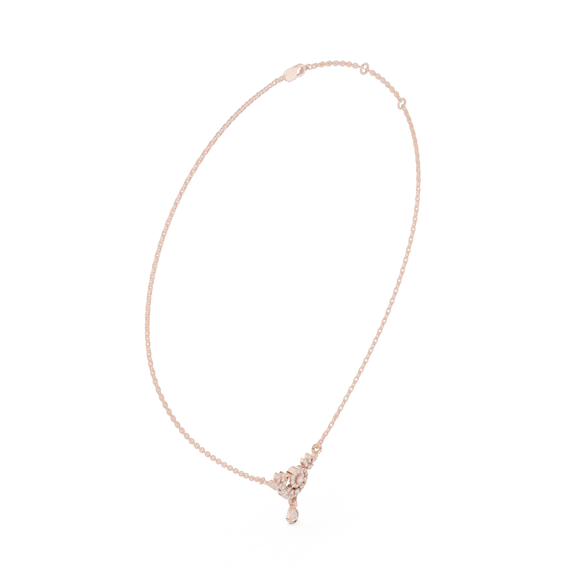 MJP22 - Sunburst Medallion Pear Dangle Pendant