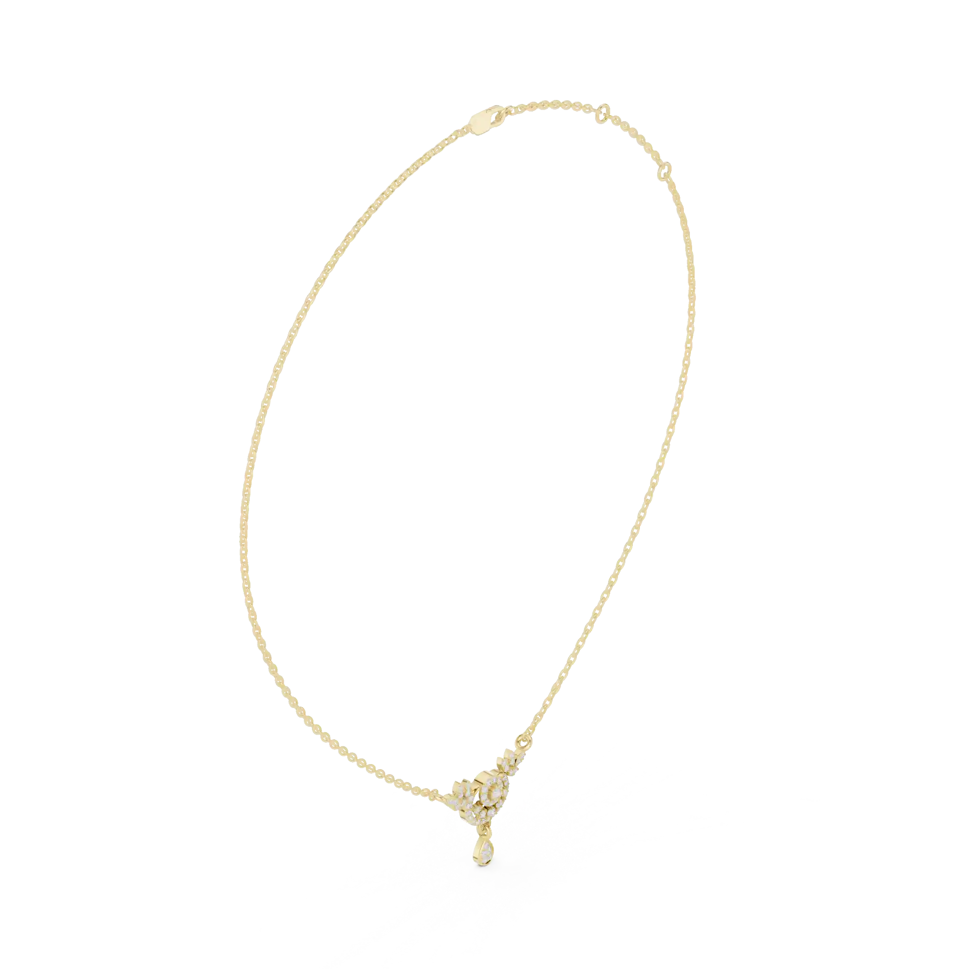 MJP22 - Sunburst Medallion Pear Dangle Pendant