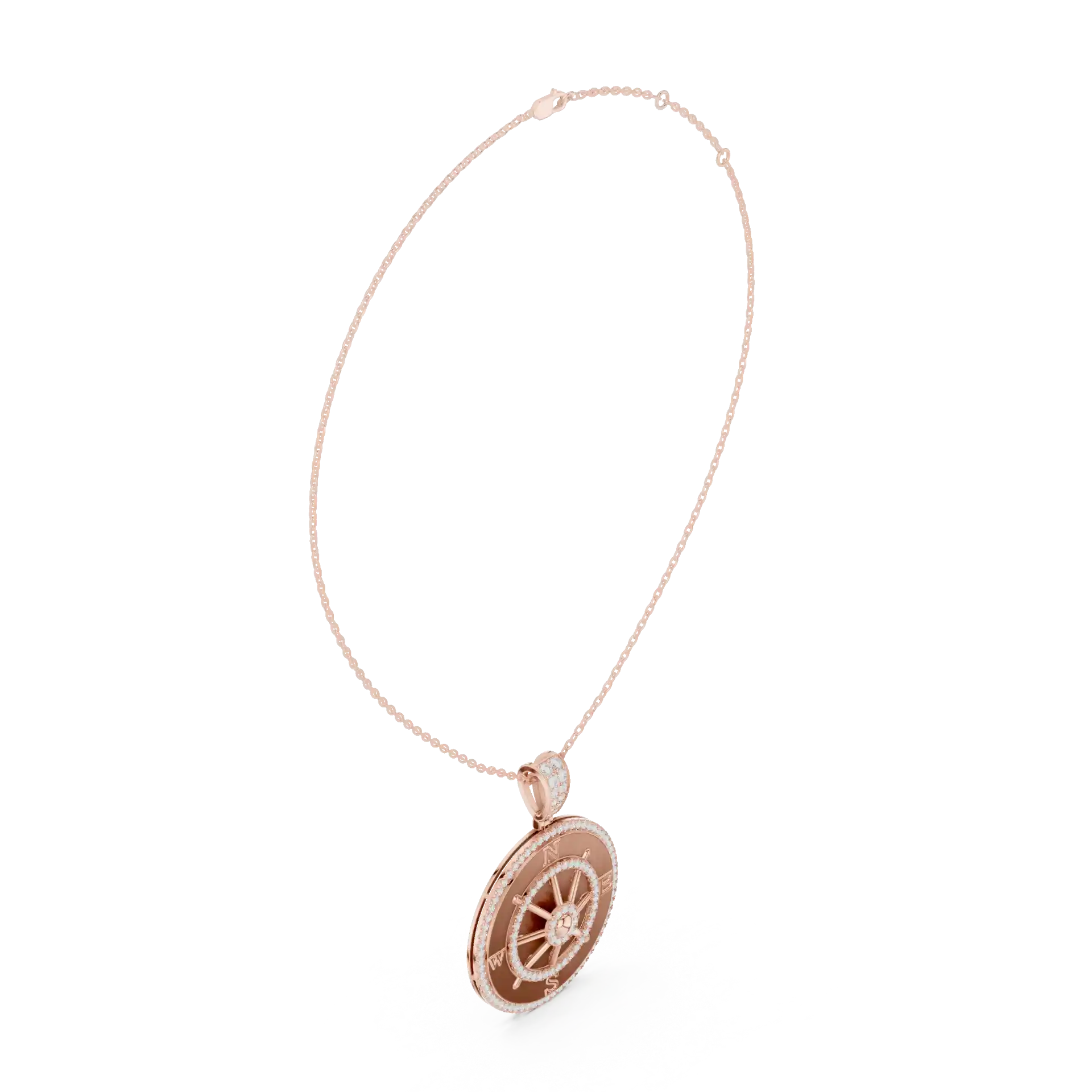 MJP23 - Cardinal Points Ship Wheel Emblem Pendant