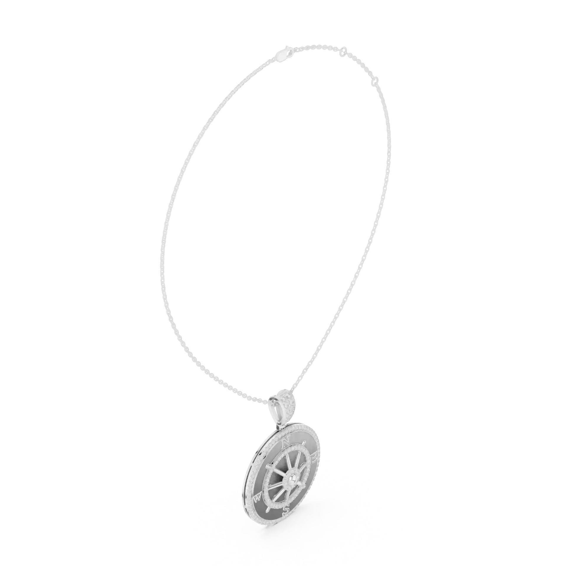 MJP23 - Cardinal Points Ship Wheel Emblem Pendant