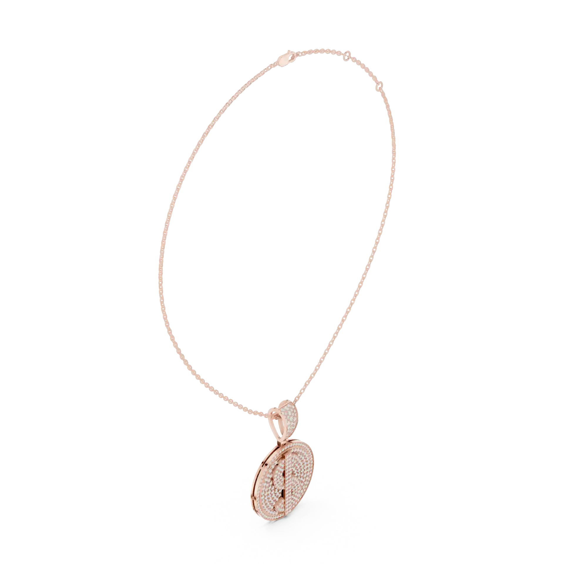 MJP25 - Dollar Sign Iced Medallion Pendant