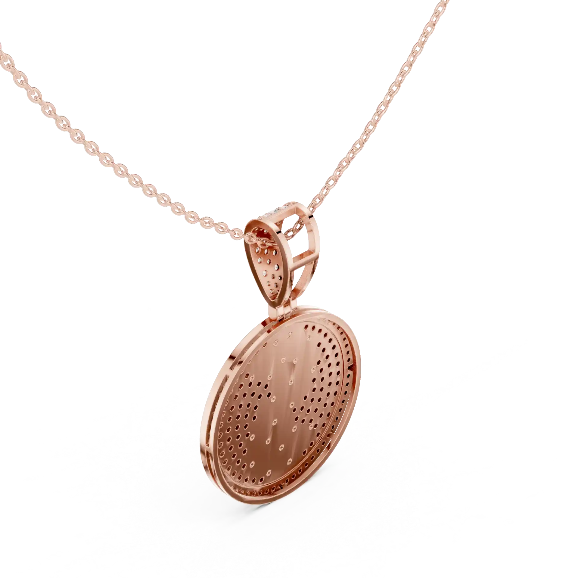 MJP25 - Dollar Sign Iced Medallion Pendant