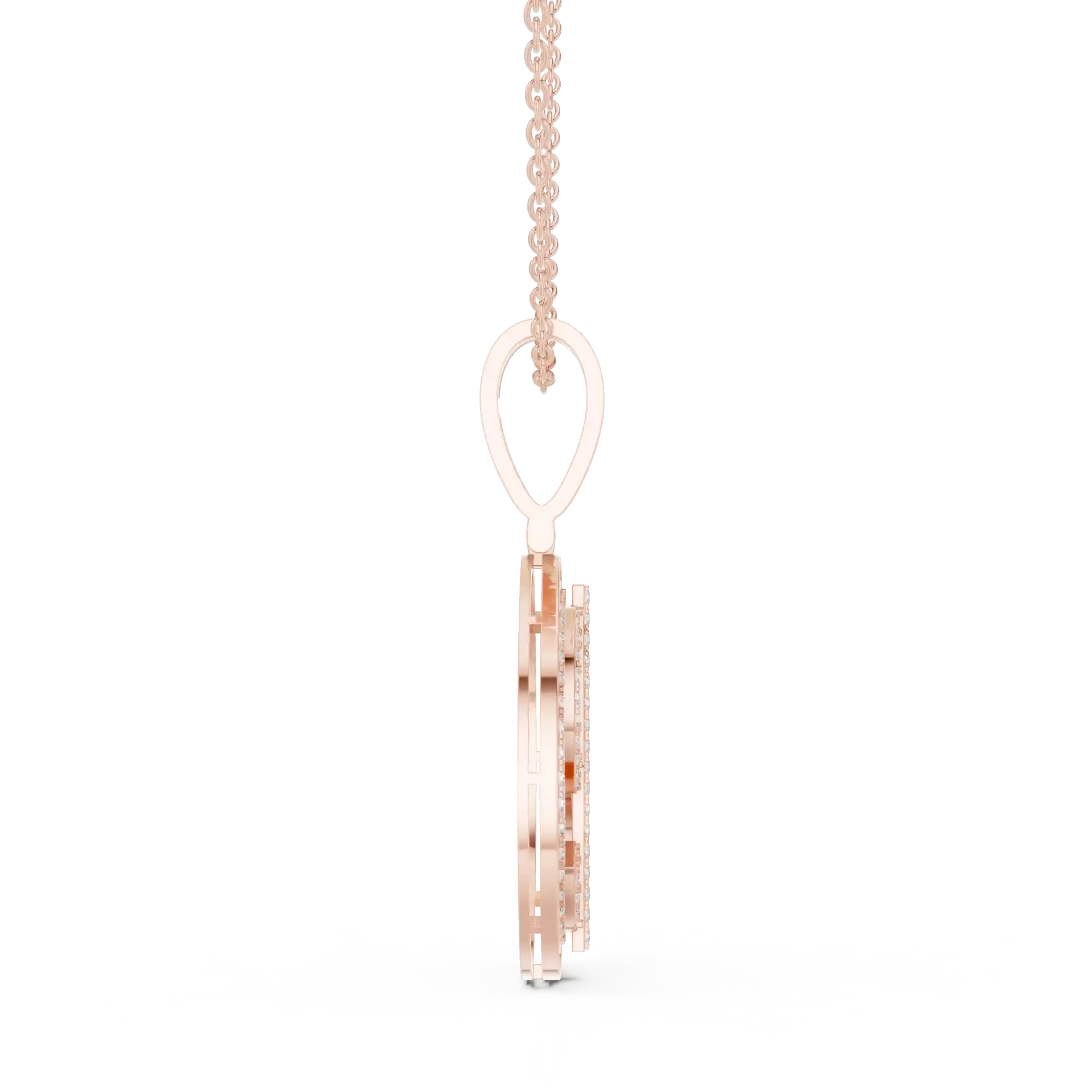 MJP25 - Dollar Sign Iced Medallion Pendant