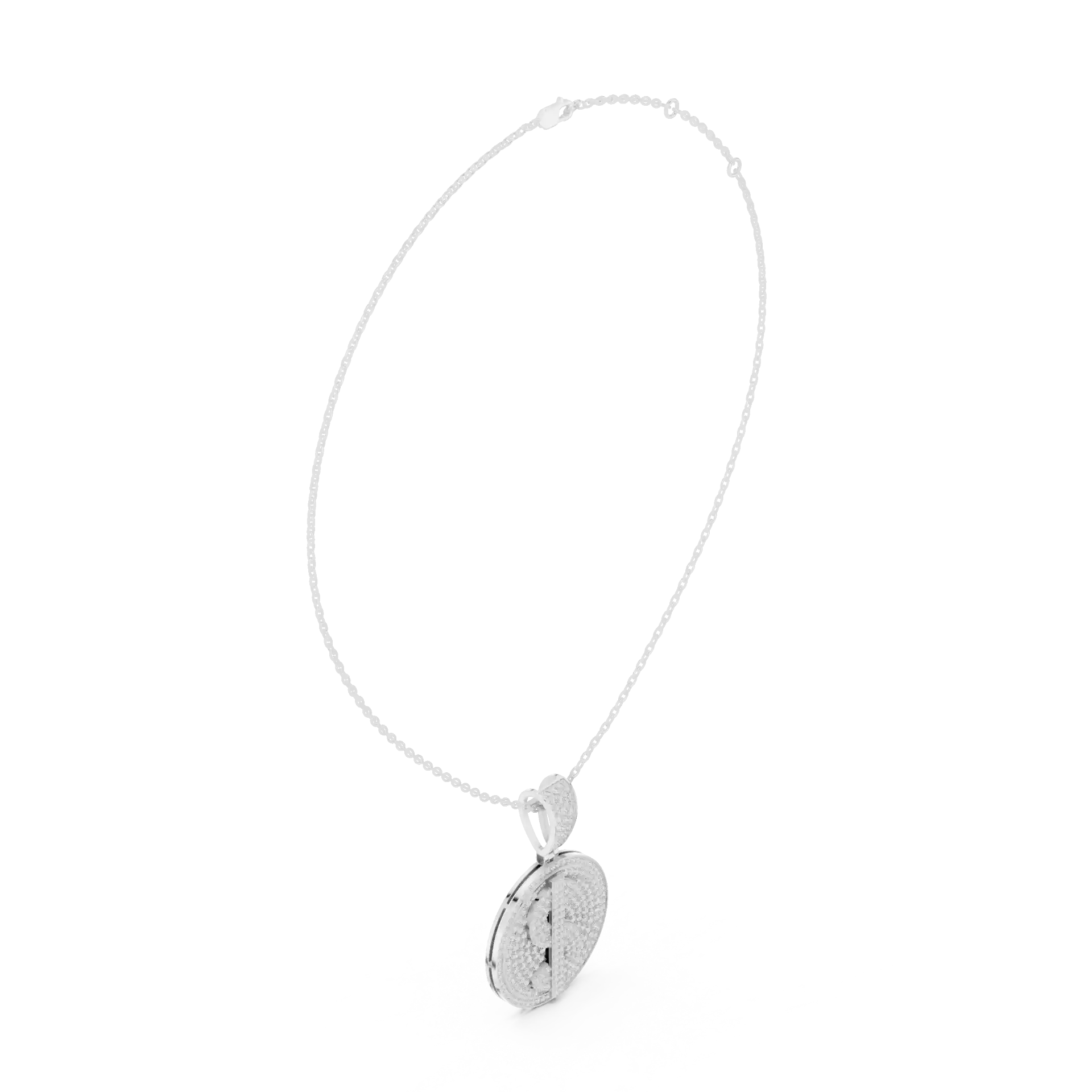 MJP25 - Dollar Sign Iced Medallion Pendant
