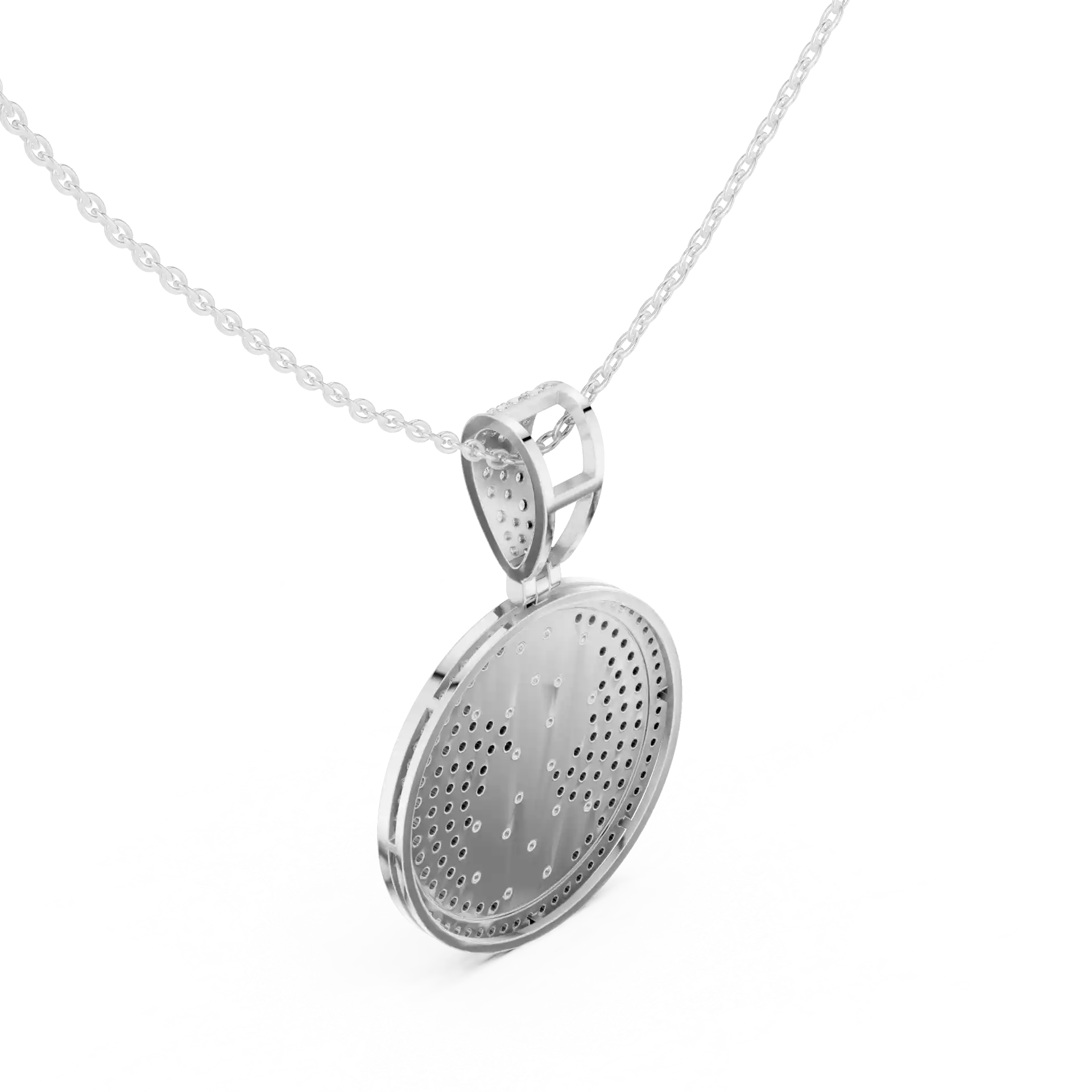 MJP25 - Dollar Sign Iced Medallion Pendant