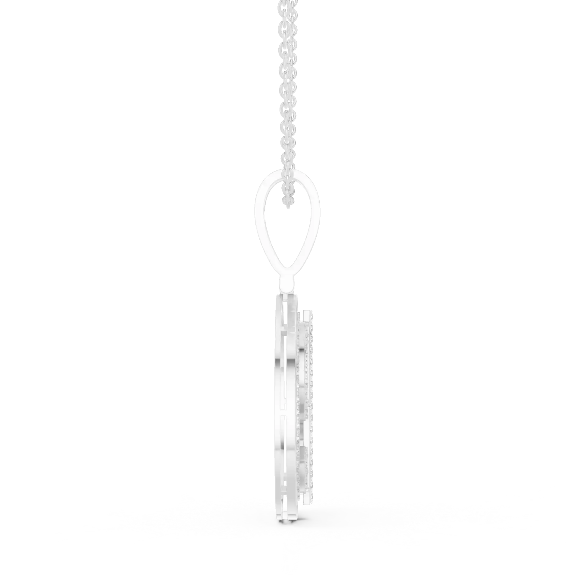 MJP25 - Dollar Sign Iced Medallion Pendant