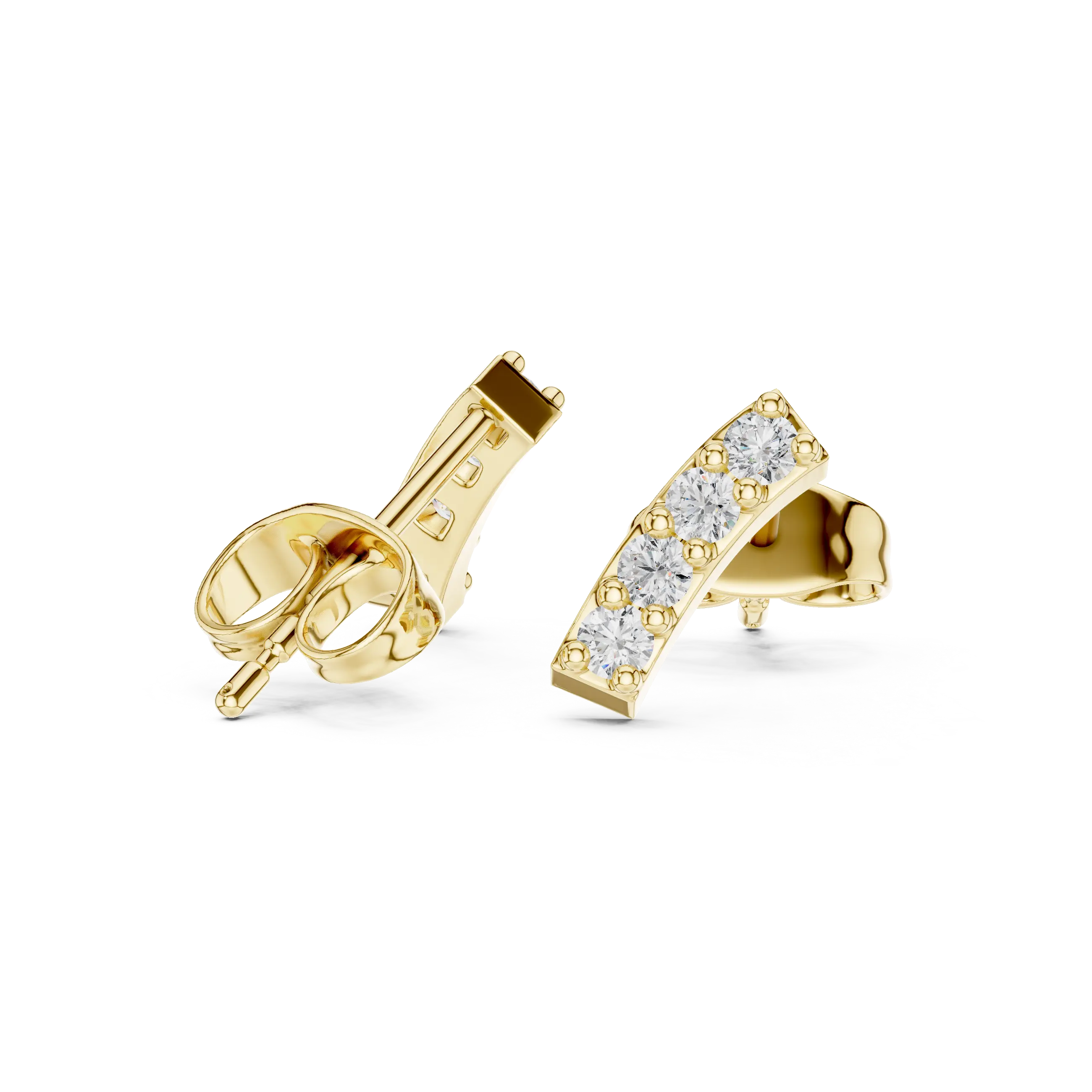 MJER69 - Sleek Linear Row Ear Pin Studs