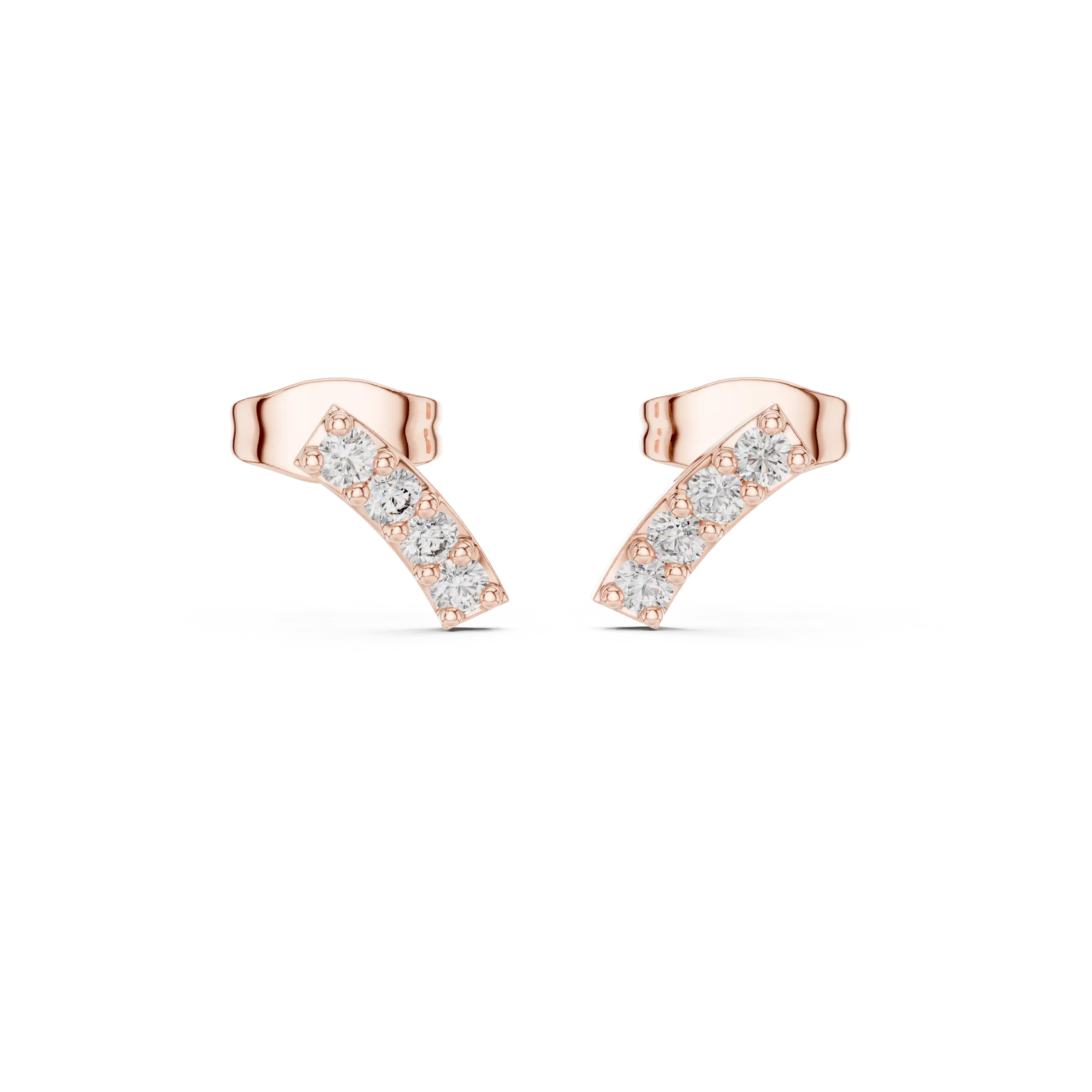 MJER69 - Sleek Linear Row Ear Pin Studs