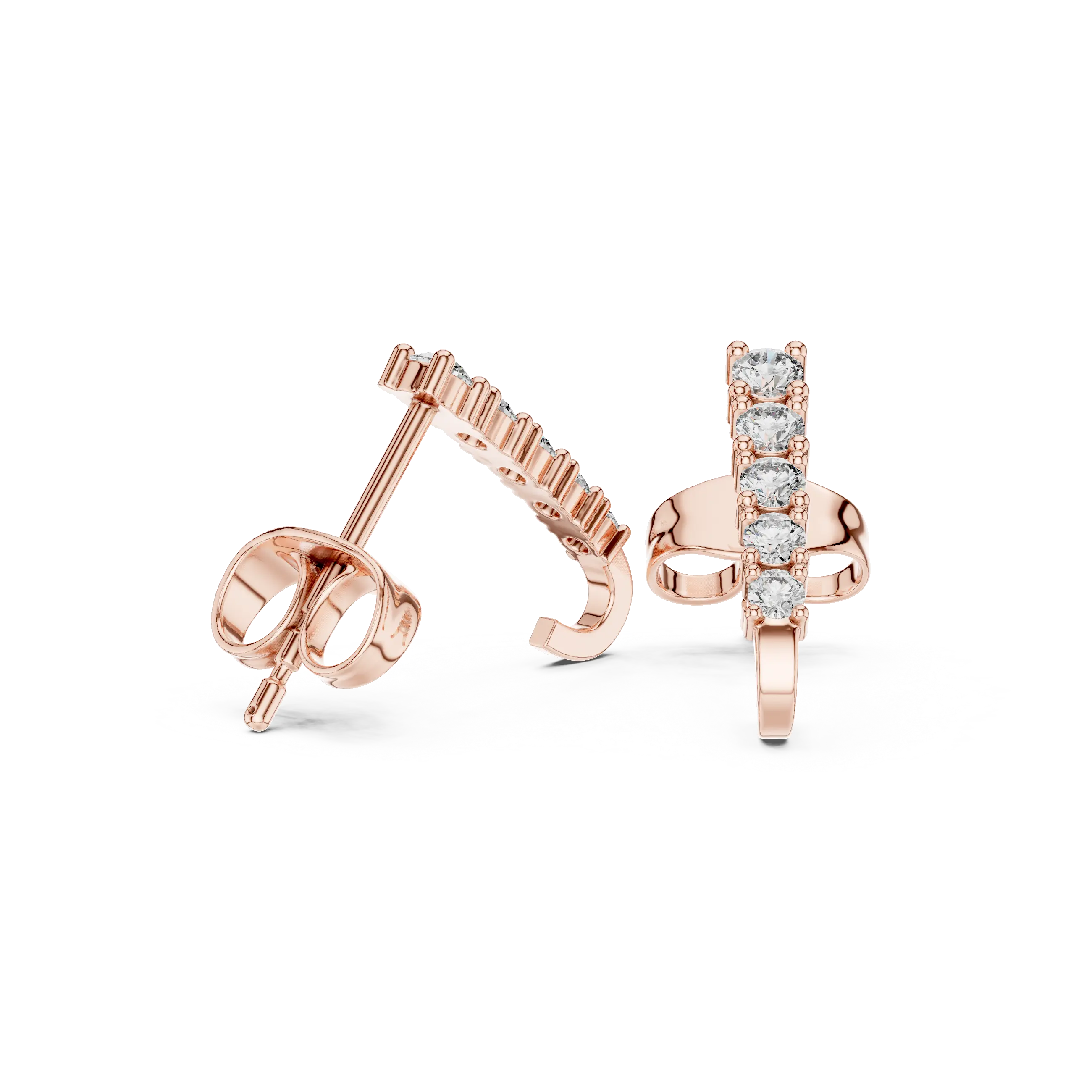 MJER72 - Contoured Sparkling Ear Pin Studs