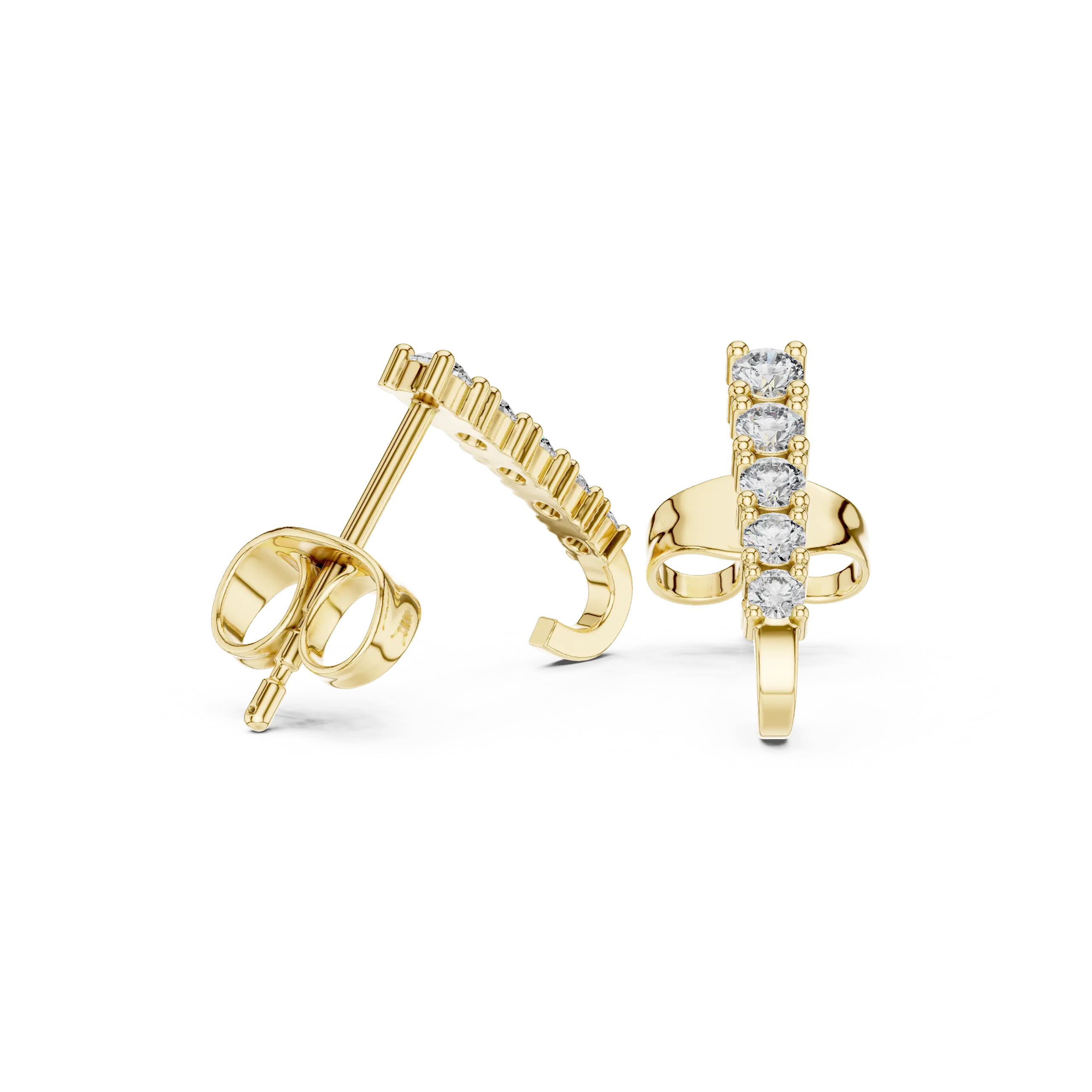 MJER72 - Contoured Sparkling Ear Pin Studs