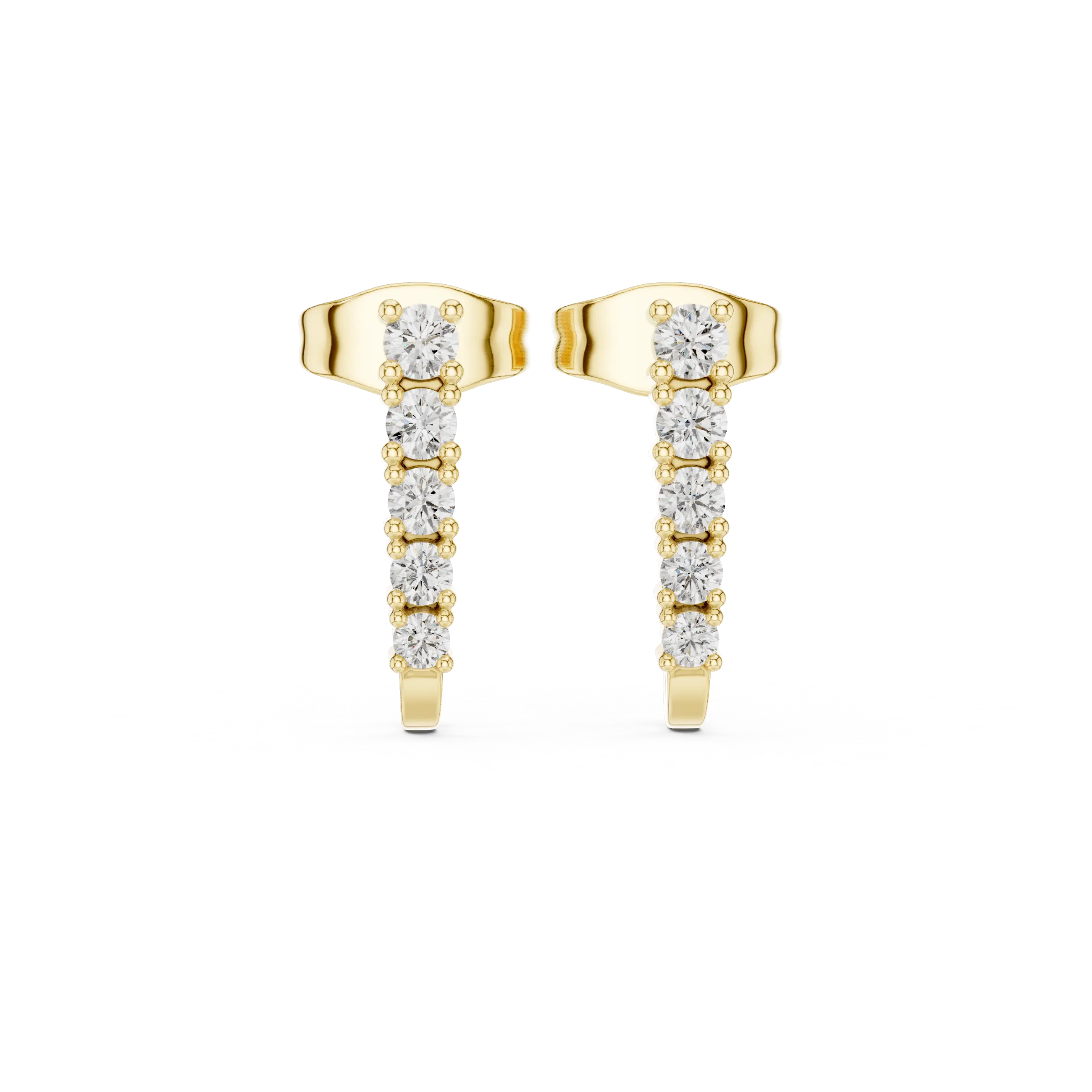 MJER72 - Contoured Sparkling Ear Pin Studs