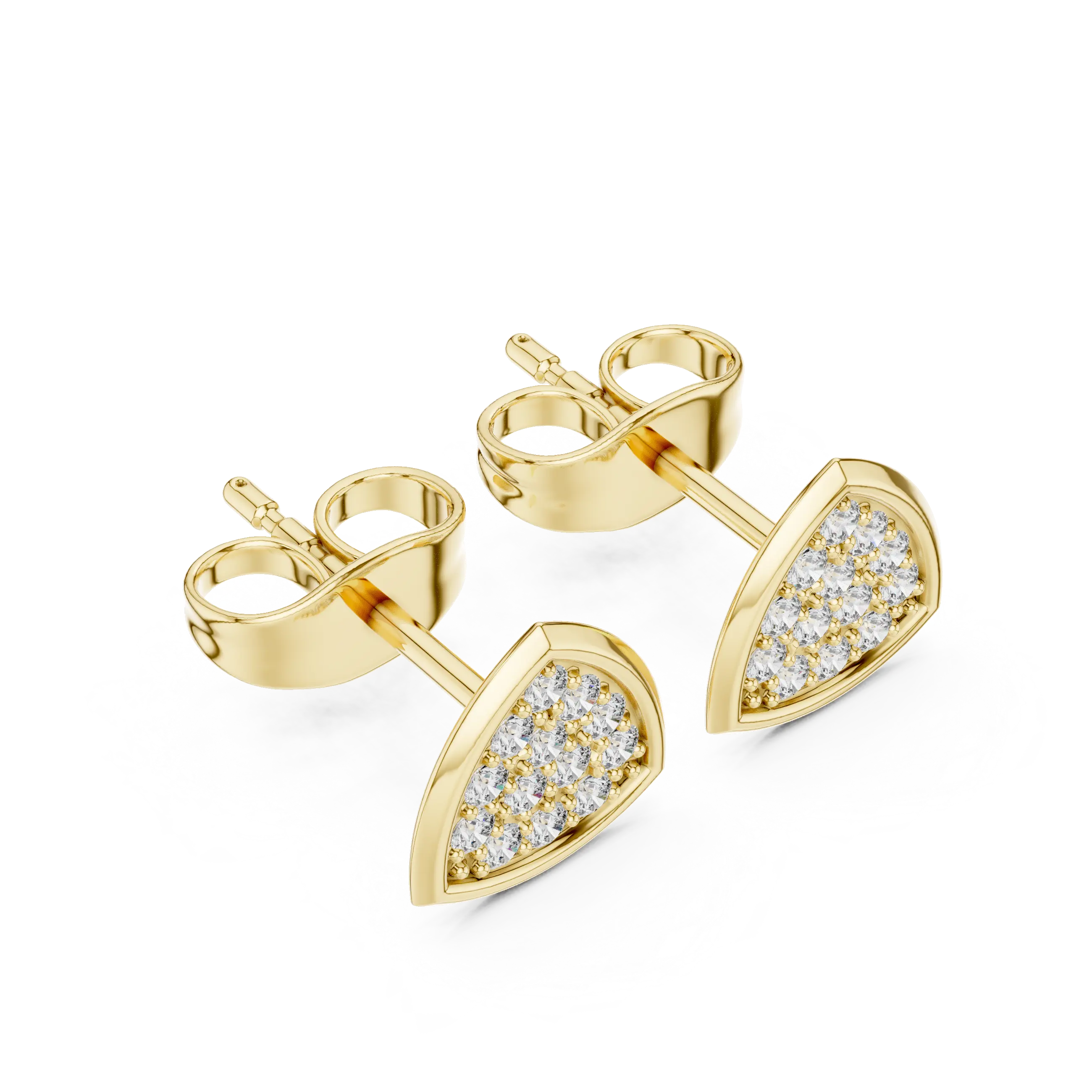 MJER71 - Beveled Trilliant Diamond-Accent Studs