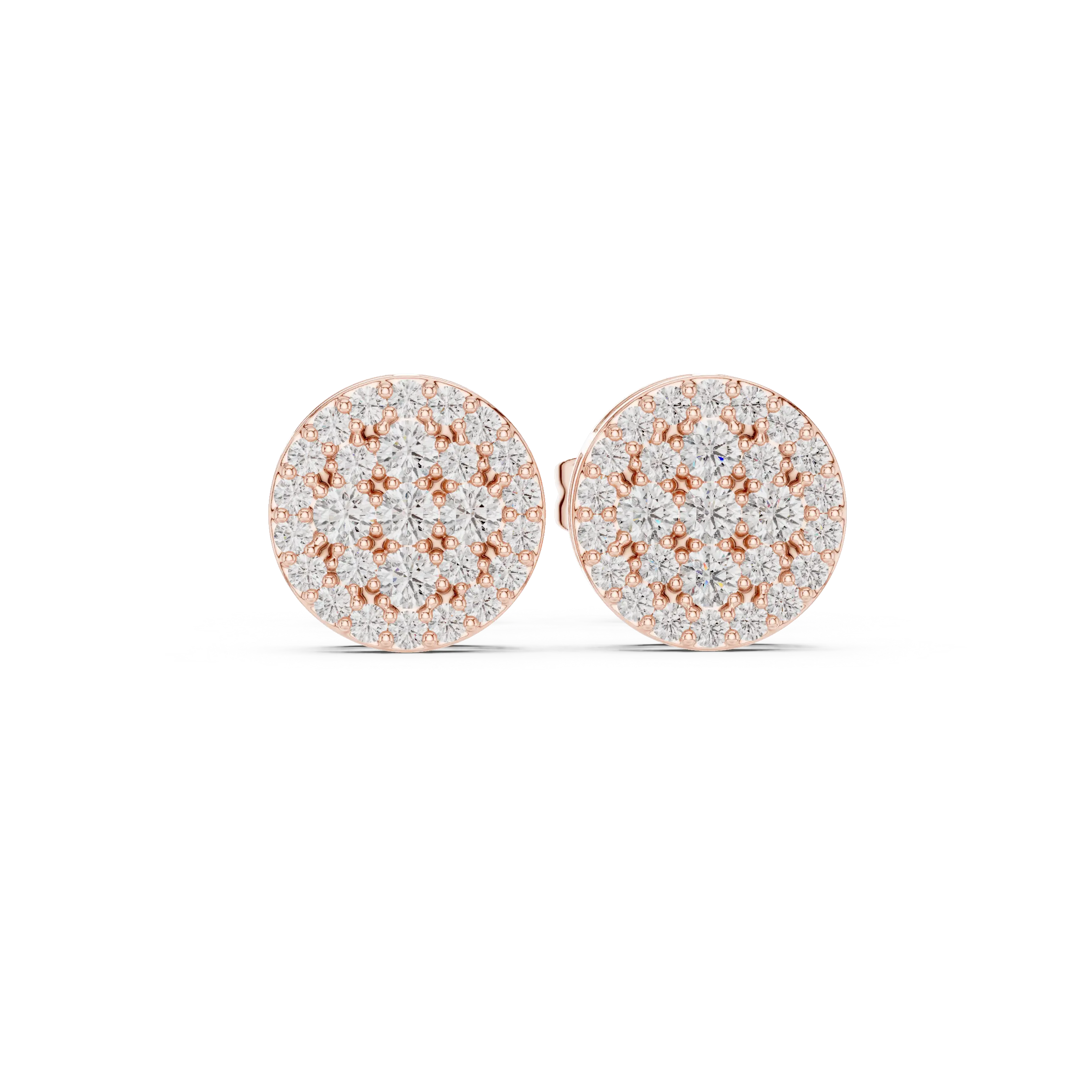 MJER45 - Domed Starlight Medallion Stud Earrings