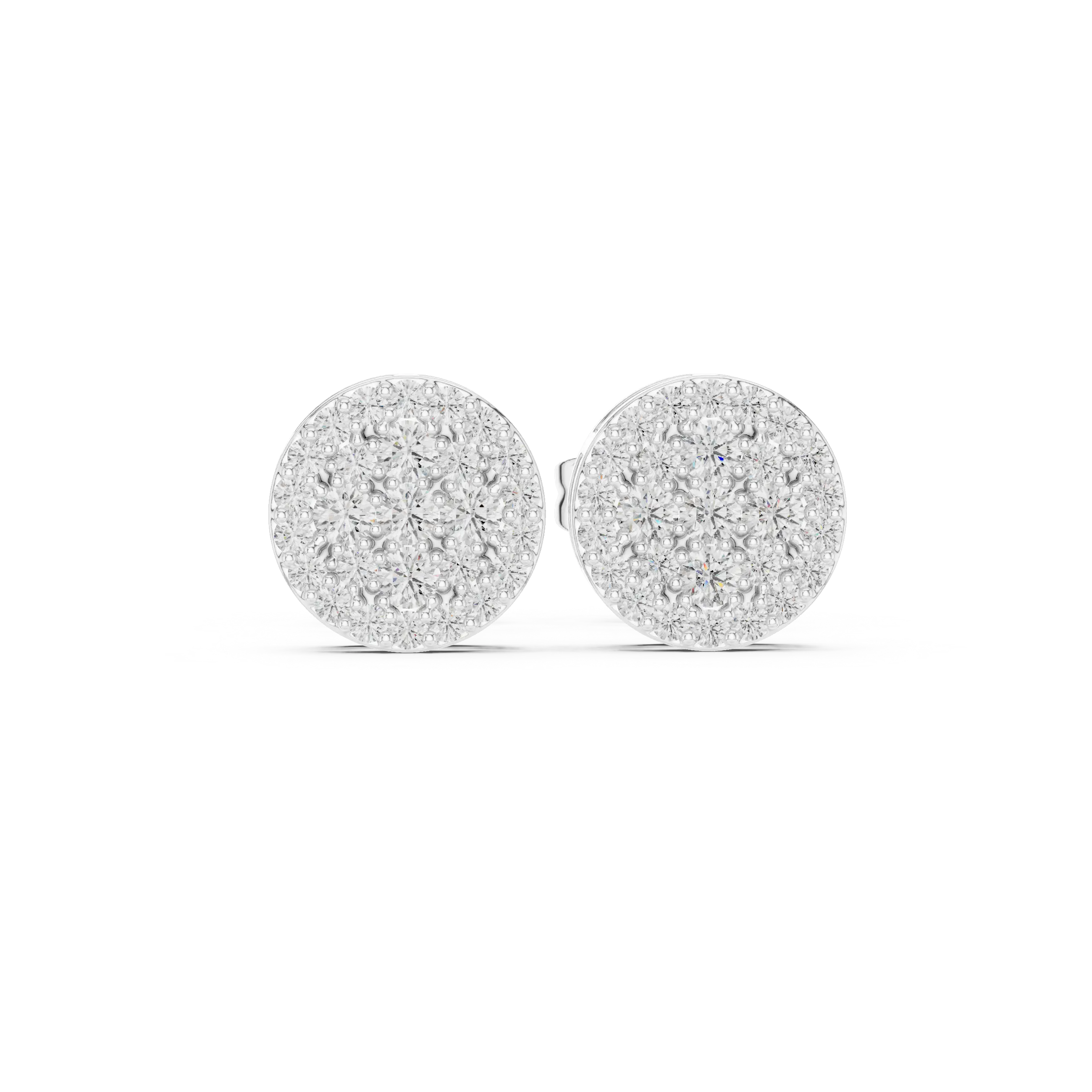 MJER45 - Domed Starlight Medallion Stud Earrings