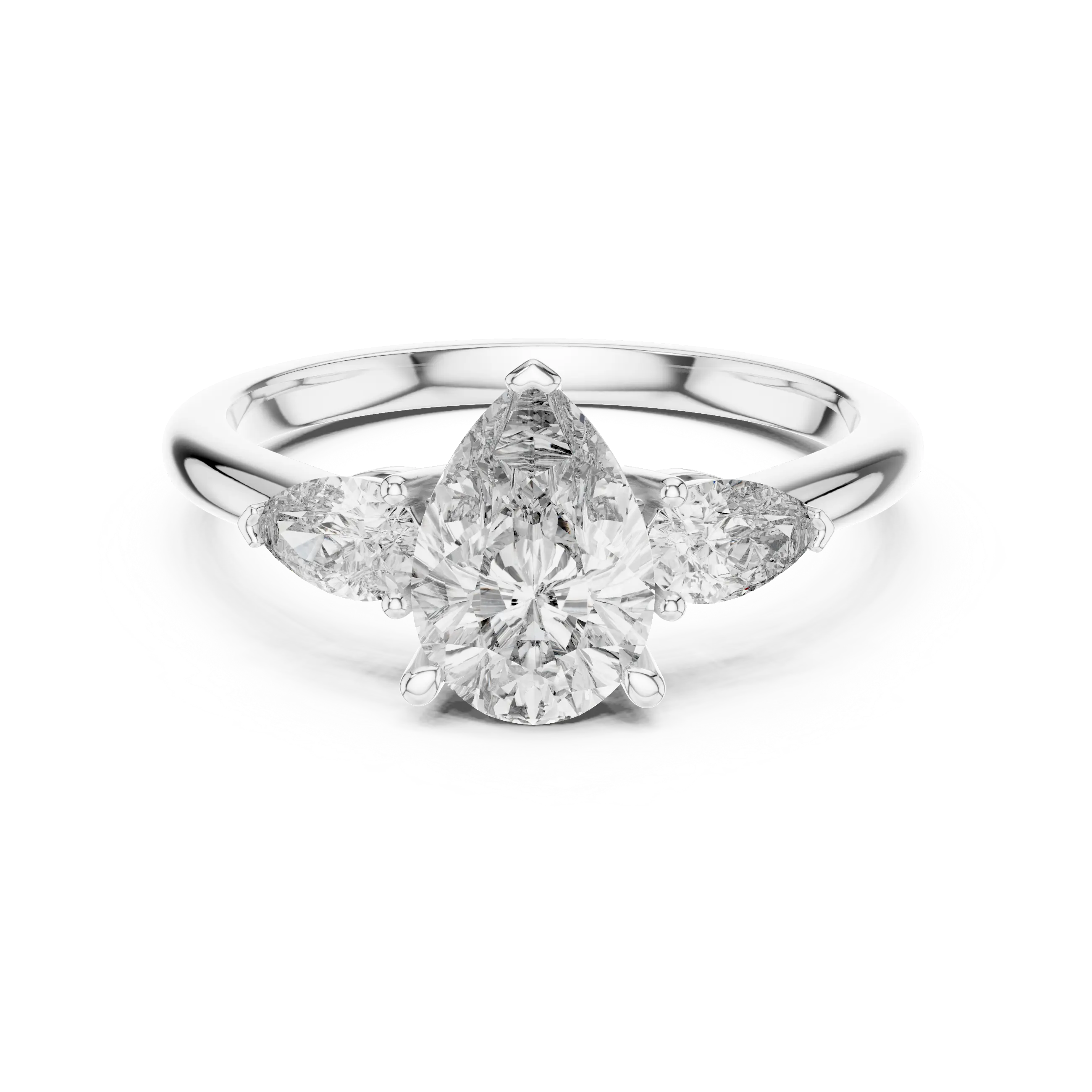 MJR024 - Brilliant Pear Trio Statement Ring