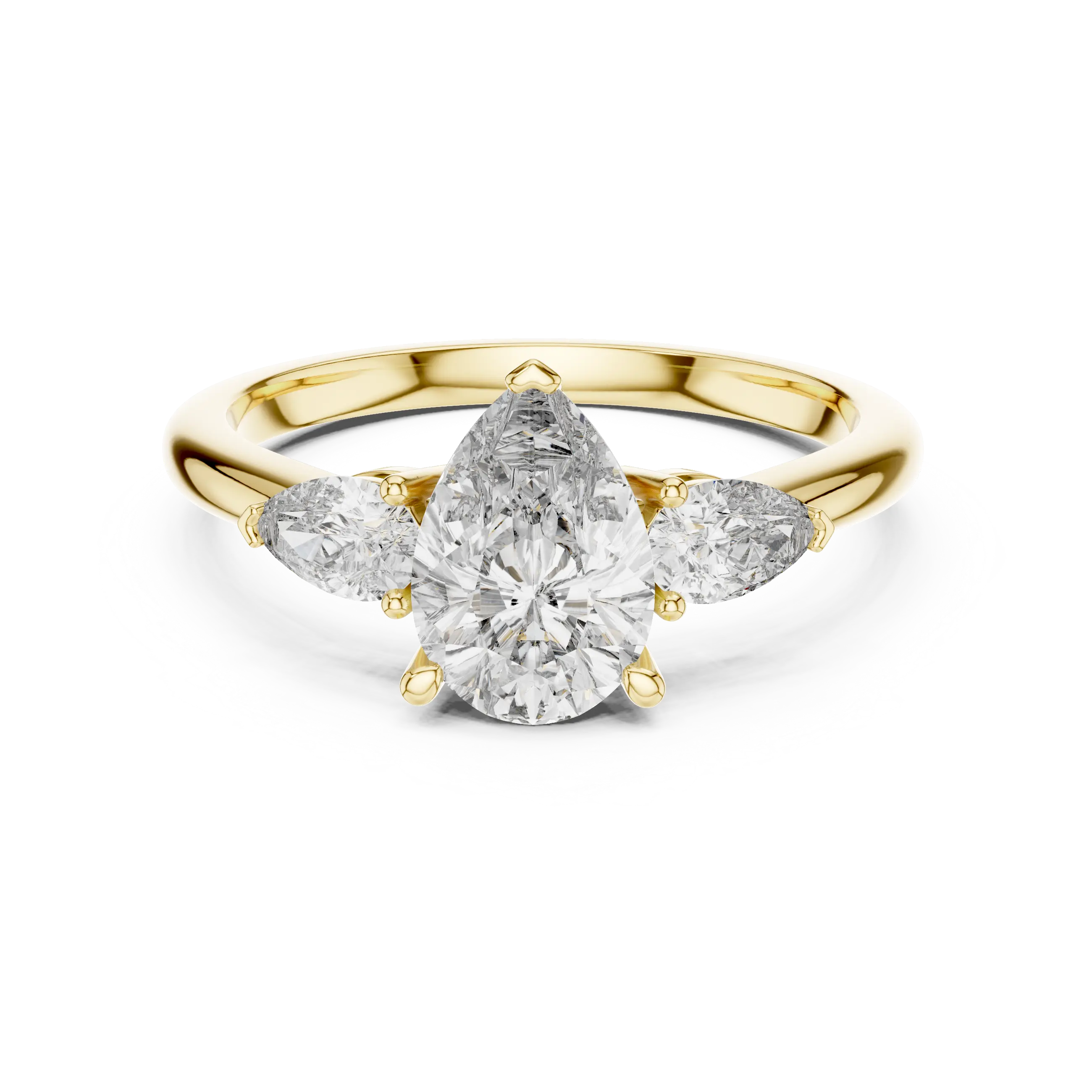 MJR024 - Brilliant Pear Trio Statement Ring