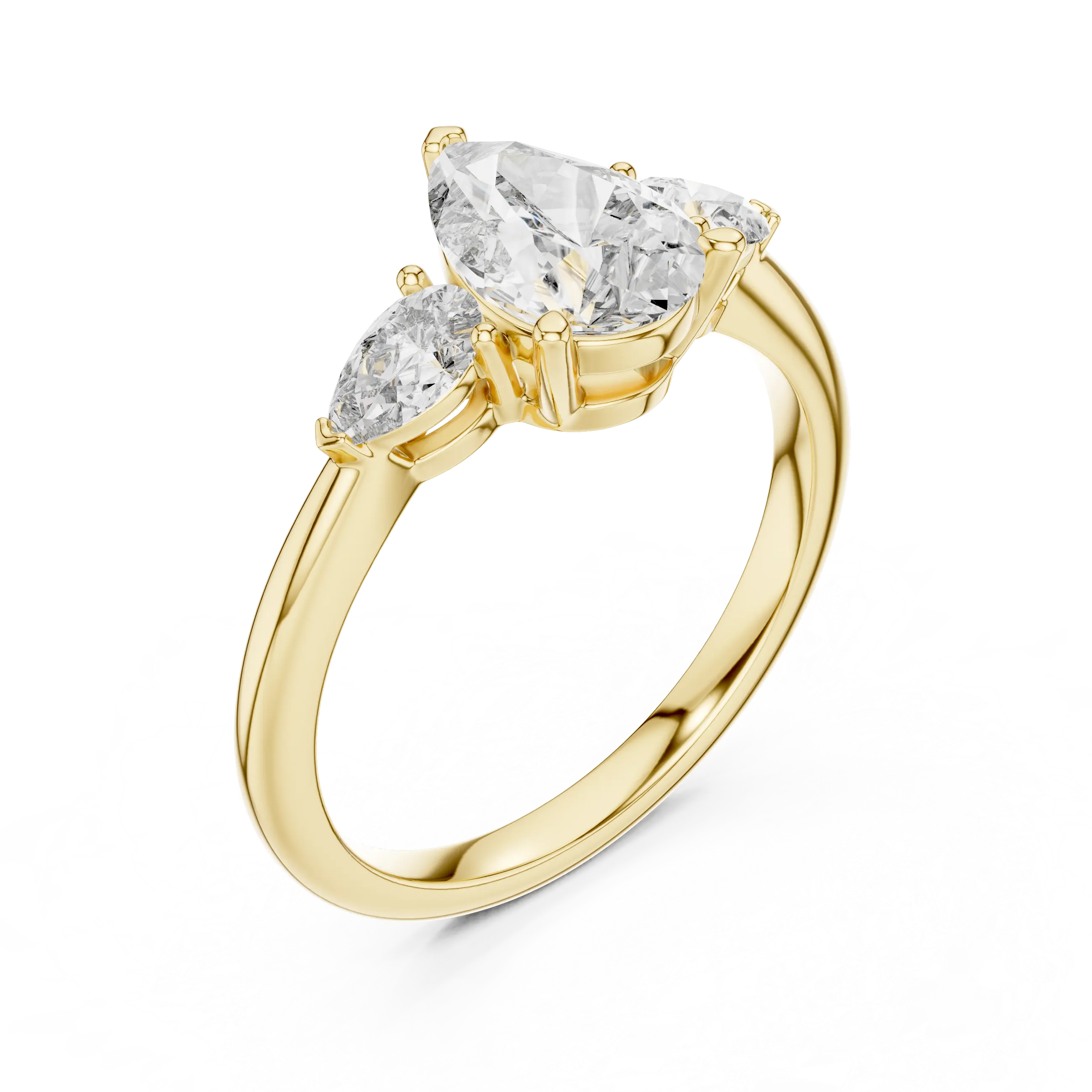 MJR024 - Brilliant Pear Trio Statement Ring