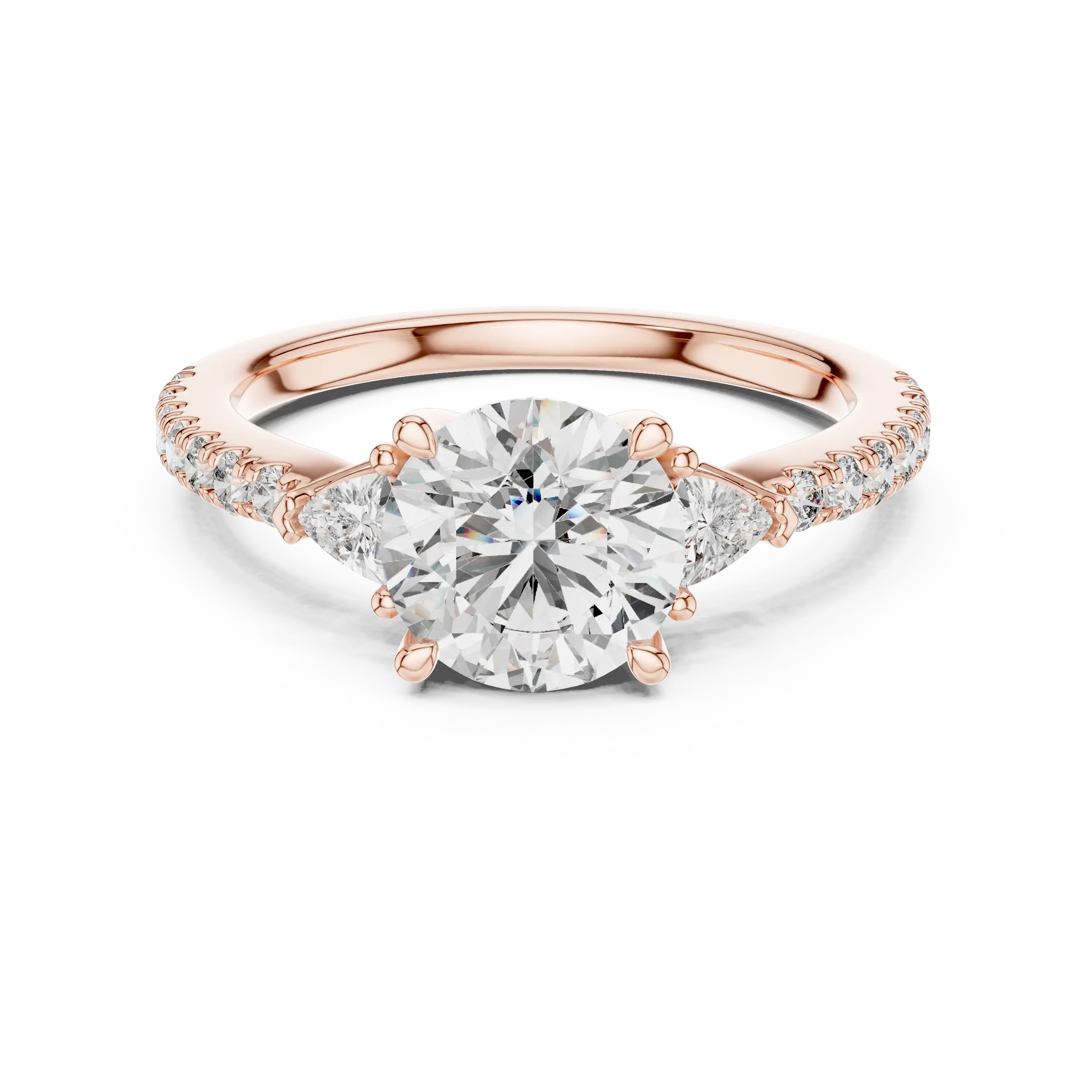 MJR026 - Classic Triplet Pavé Band Statement Ring