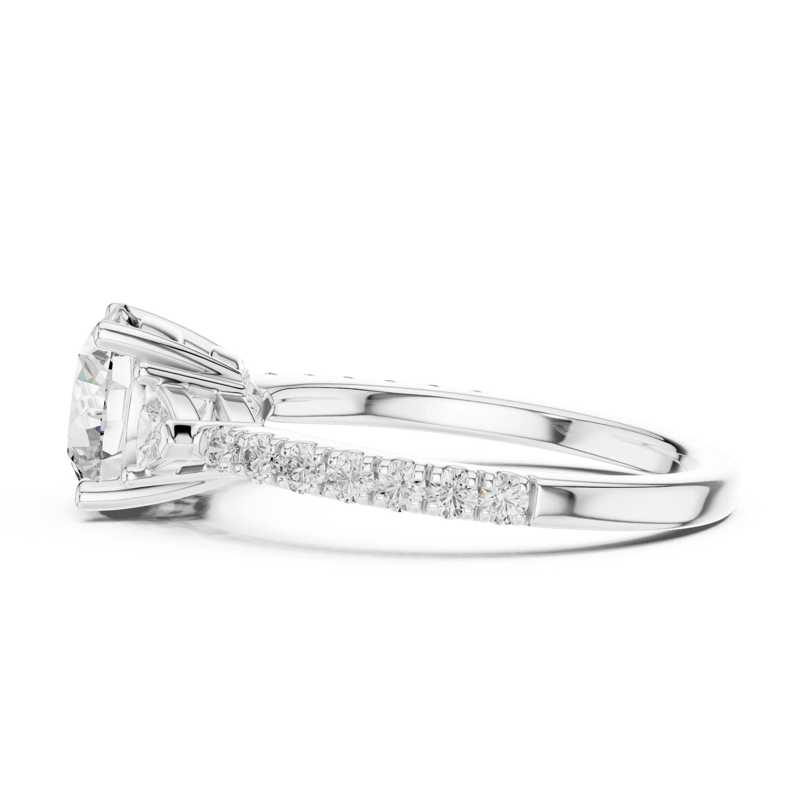 MJR026 - Classic Triplet Pavé Band Statement Ring